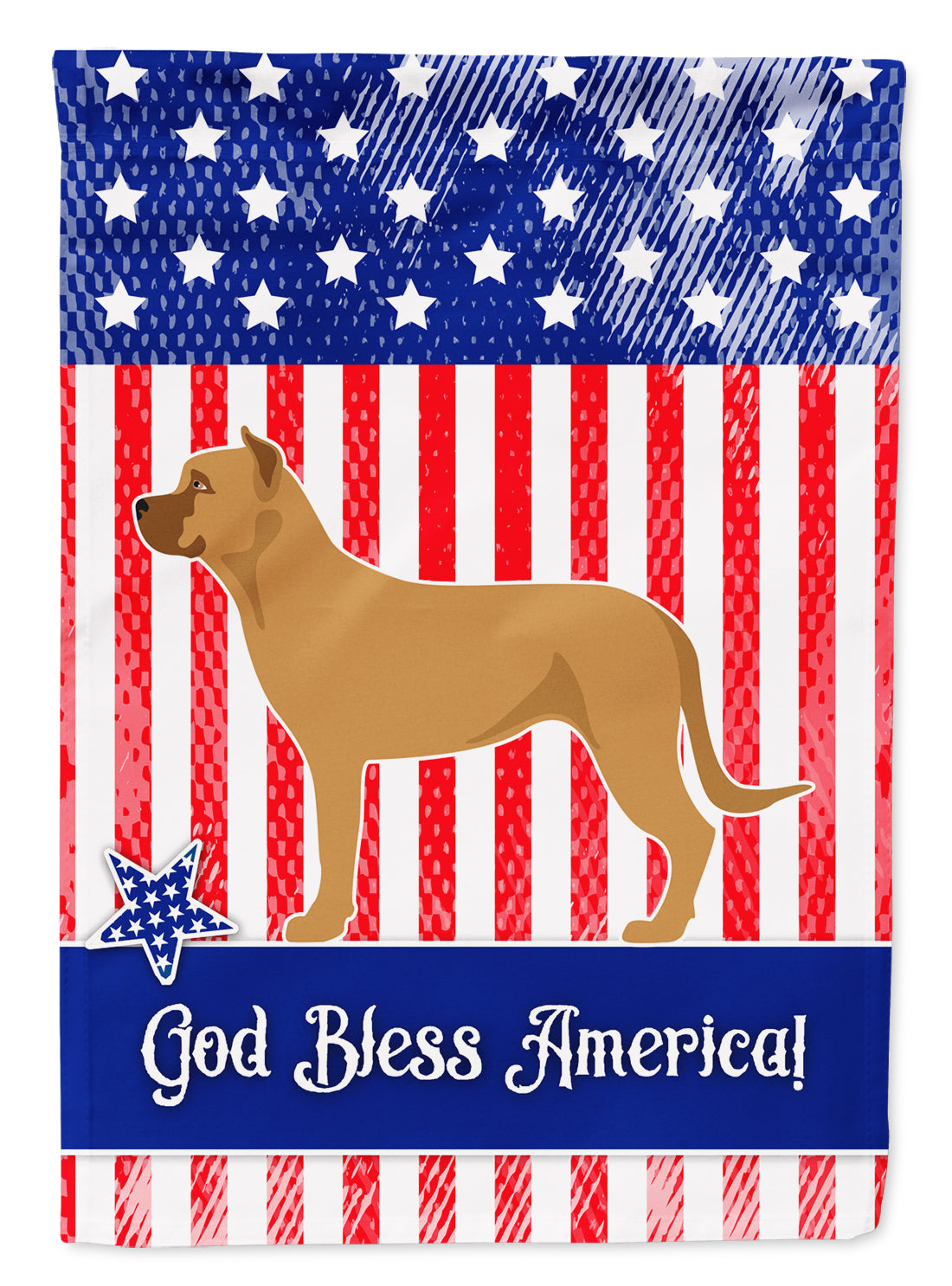 Alano Espanol Spanish Bulldog American Flag Garden Size BB8425GF  the-store.com.