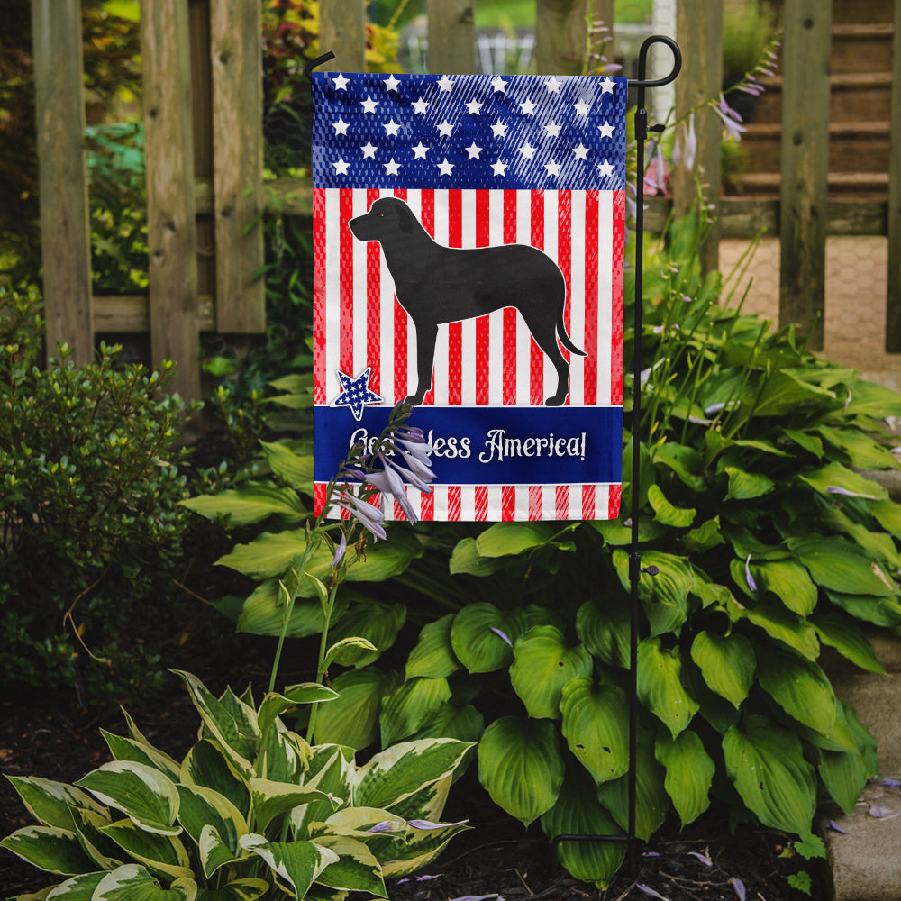 Majorca Shepherd Dog American Flag Garden Size BB8427GF  the-store.com.