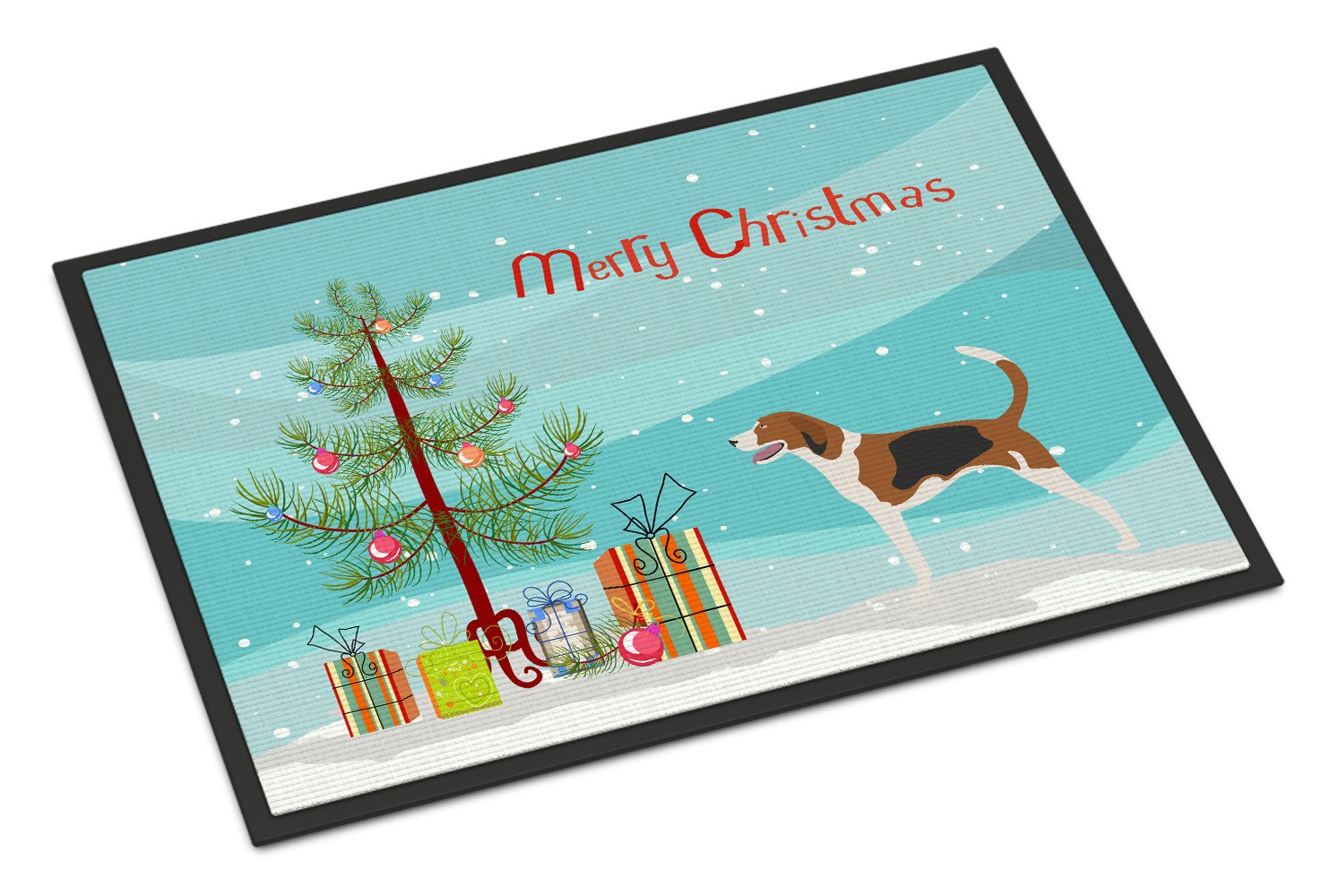 American Foxhound Christmas Indoor or Outdoor Mat 24x36 BB8433JMAT by Caroline's Treasures