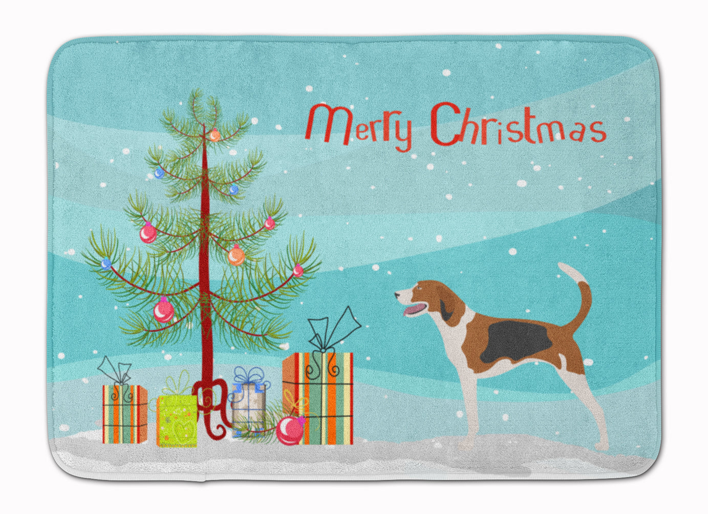 American Foxhound Christmas Machine Washable Memory Foam Mat BB8433RUG - the-store.com