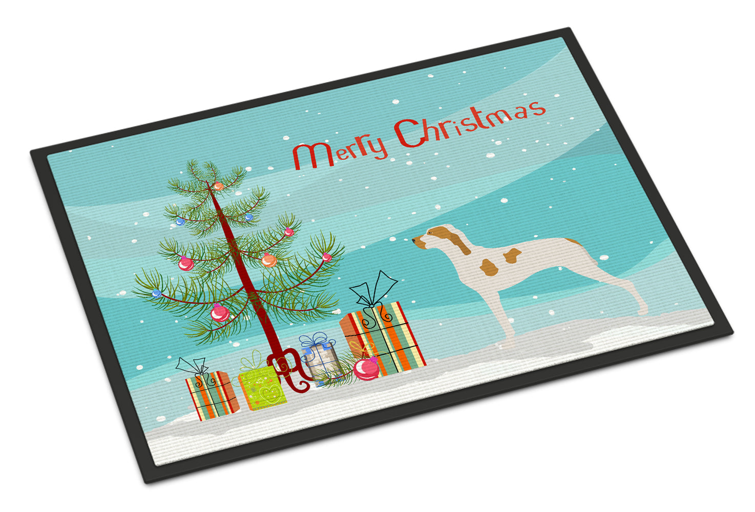 Ariege Pointer Christmas Indoor or Outdoor Mat 18x27 BB8434MAT - the-store.com