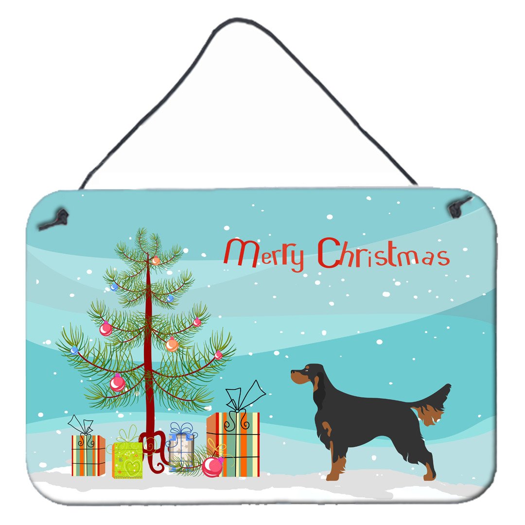 Gordon Setter Christmas Wall or Door Hanging Prints BB8436DS812 by Caroline&#39;s Treasures