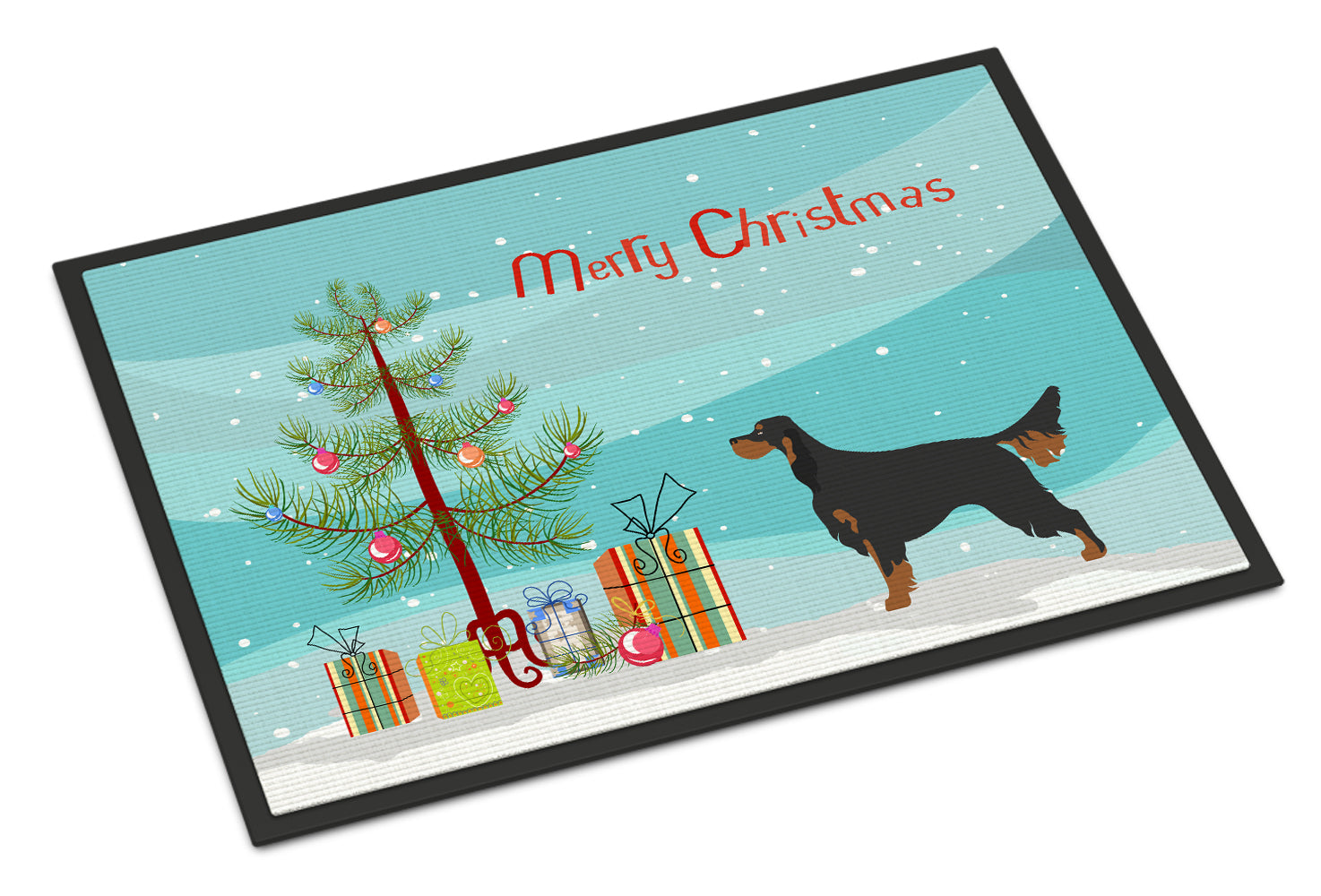 Gordon Setter Christmas Indoor or Outdoor Mat 18x27 BB8436MAT - the-store.com