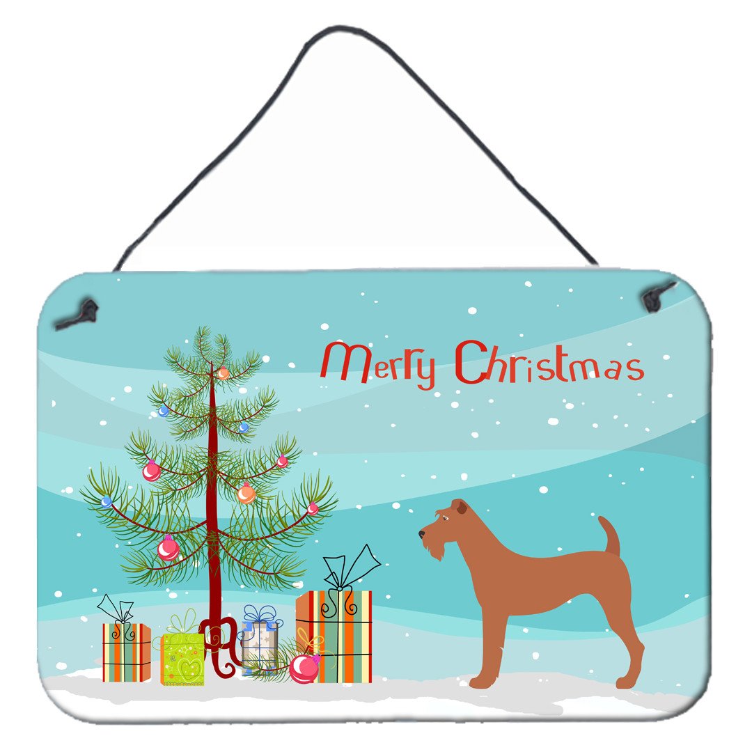 Irish Terrier Christmas Wall or Door Hanging Prints BB8438DS812 by Caroline&#39;s Treasures