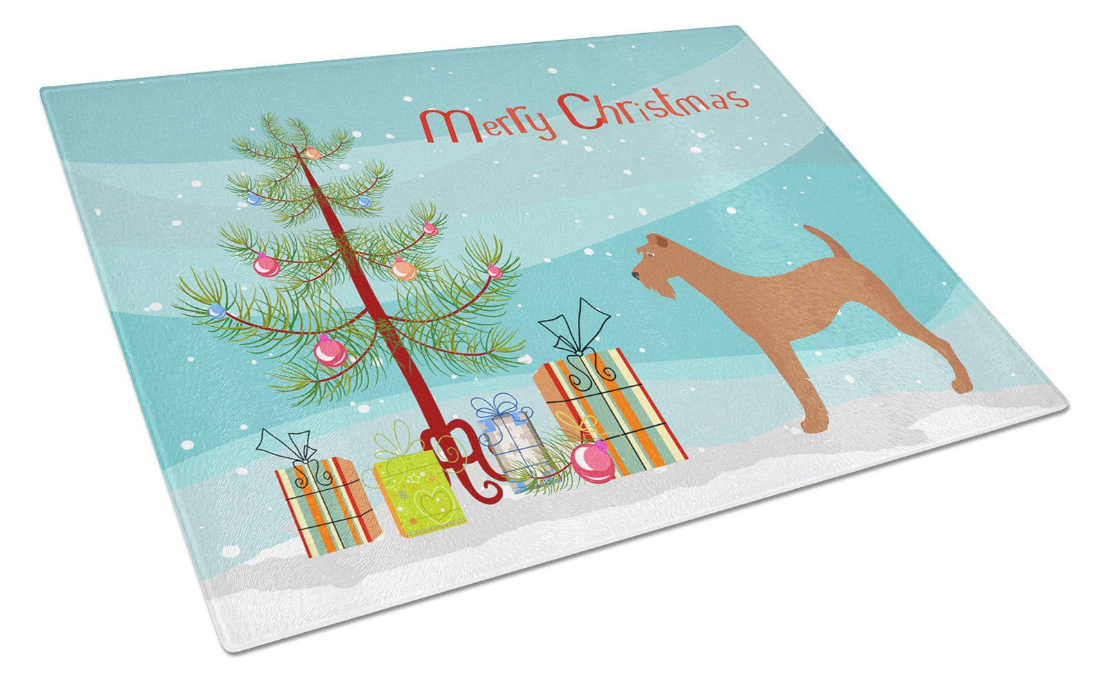 Irish Terrier Christmas Glass Cutting Board Large BB8438LCB by Caroline's Treasures