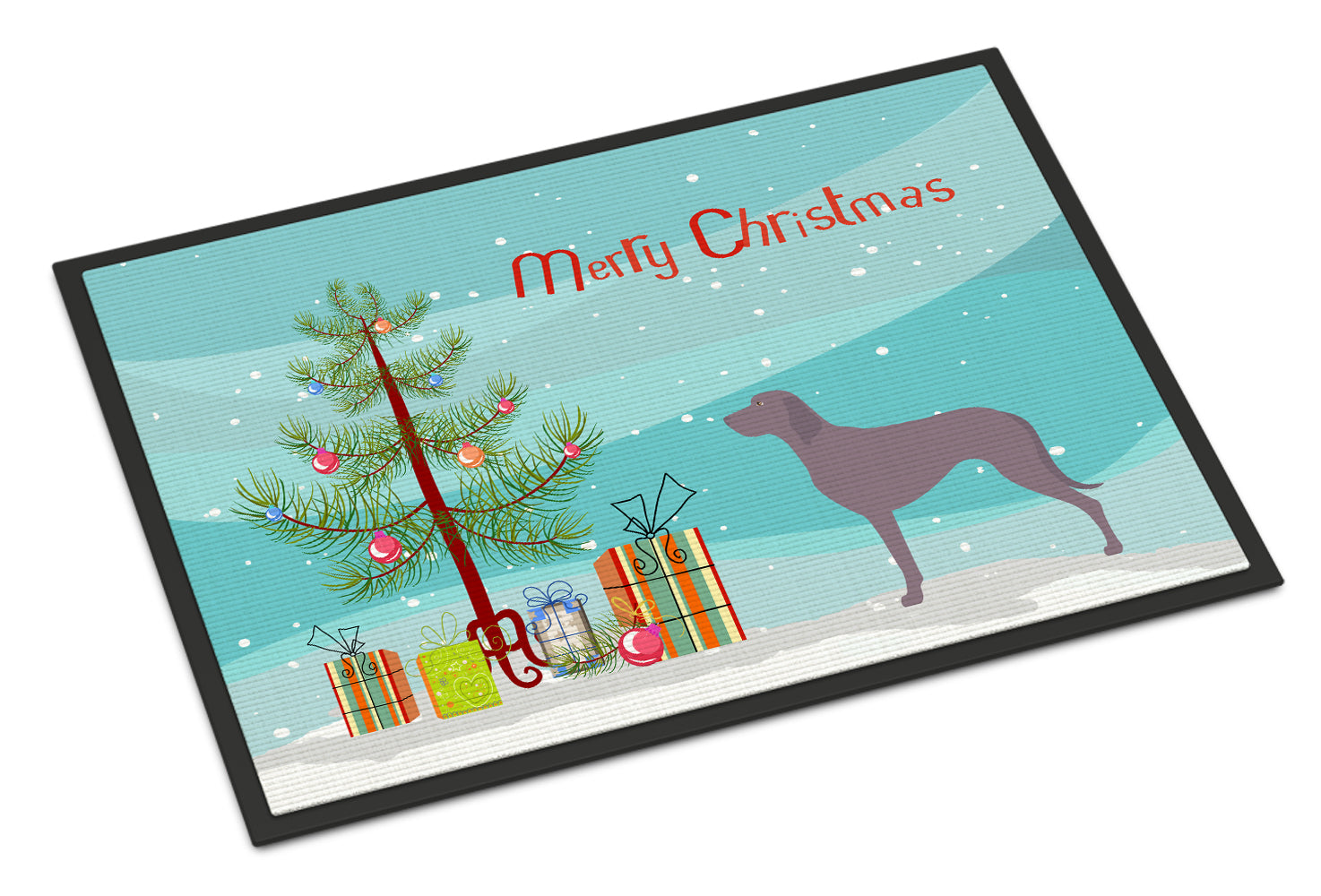 Weimaraner Christmas Indoor or Outdoor Mat 18x27 BB8442MAT - the-store.com