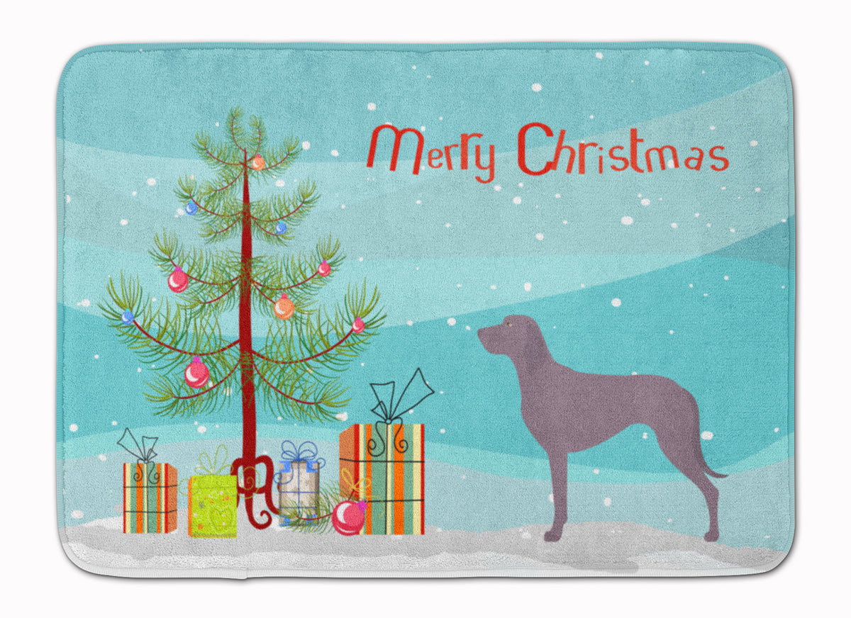 Weimaraner Christmas Machine Washable Memory Foam Mat BB8442RUG - the-store.com