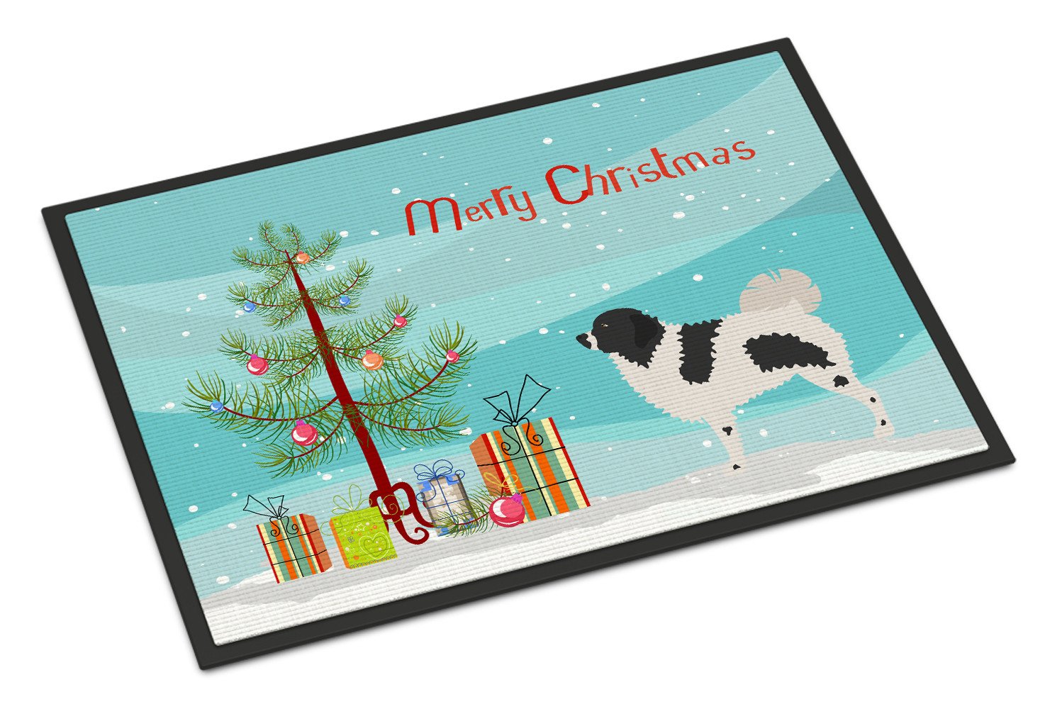 Wetterhoun Frisian Water Dog Christmas Indoor or Outdoor Mat 24x36 BB8444JMAT by Caroline's Treasures