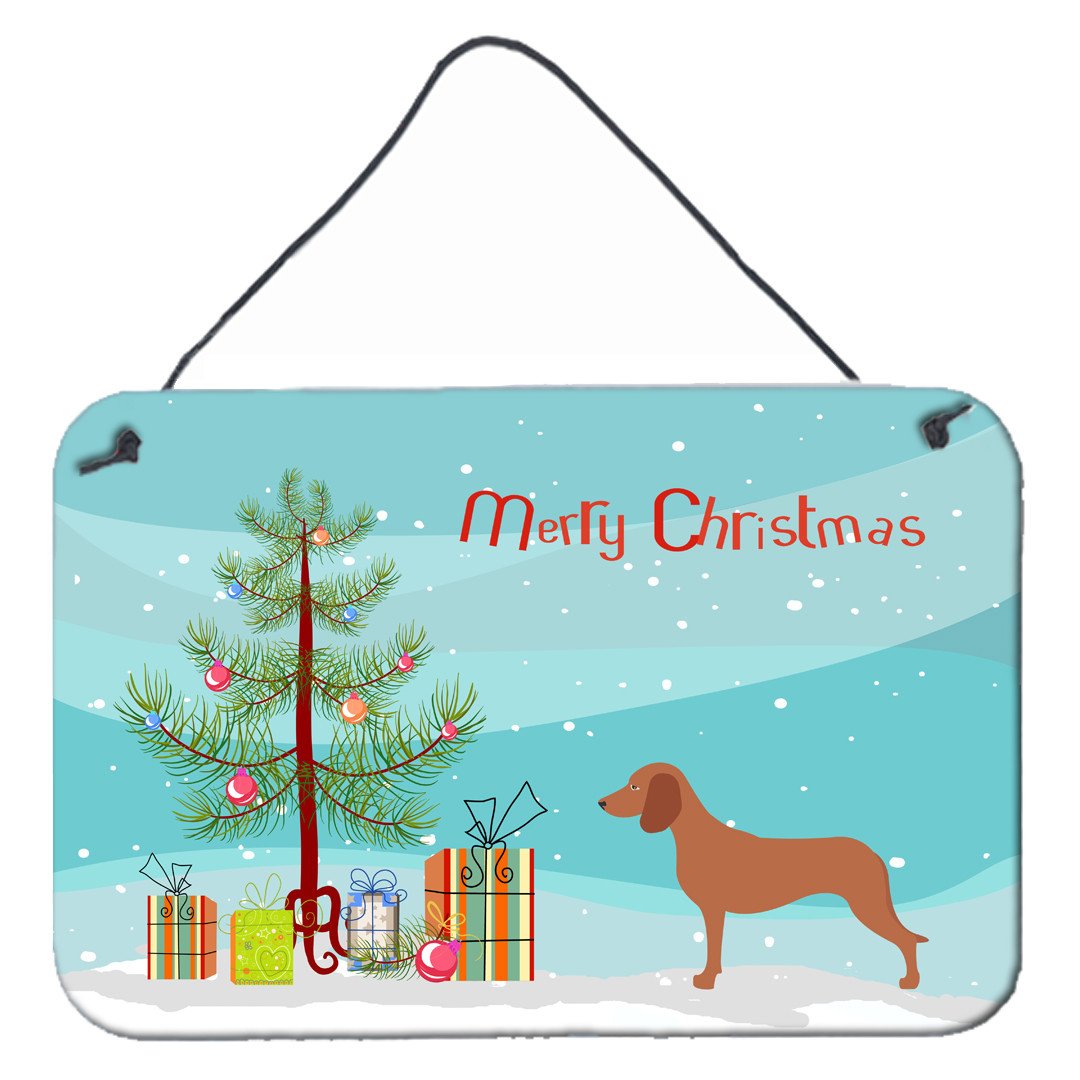Bavarian Mountian Hound Christmas Wall or Door Hanging Prints BB8447DS812 by Caroline&#39;s Treasures