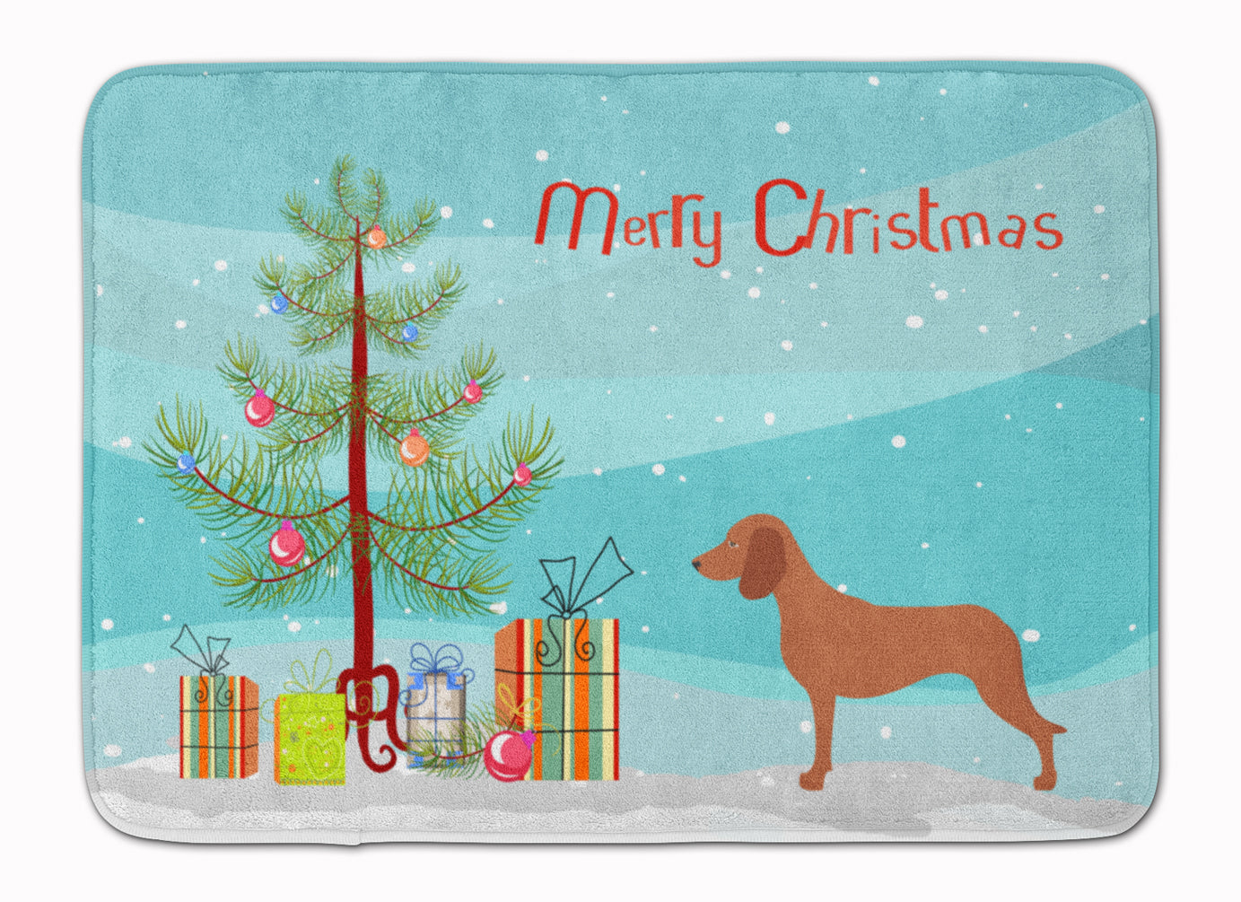 Bavarian Mountian Hound Christmas Machine Washable Memory Foam Mat BB8447RUG - the-store.com