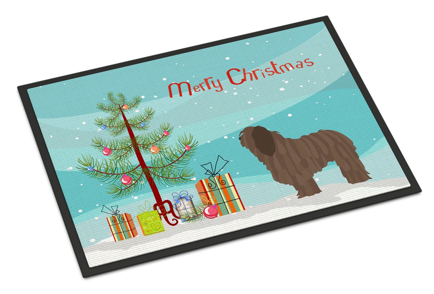 Bergamasco Shepherd Christmas Indoor or Outdoor Mat 24x36 BB8453JMAT by Caroline's Treasures