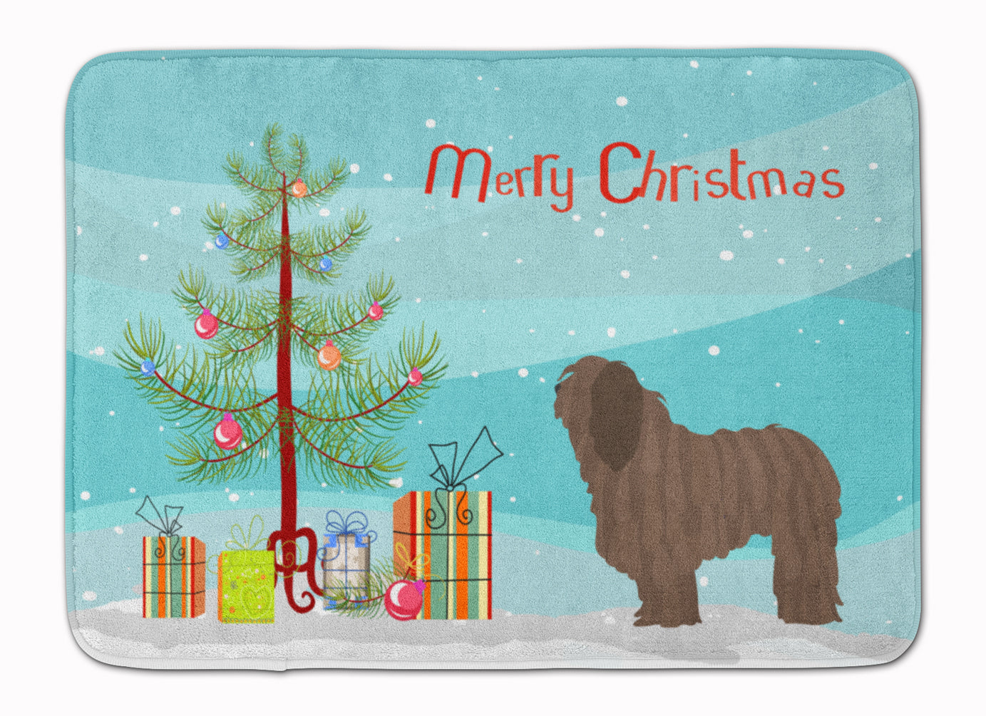 Bergamasco Shepherd Christmas Machine Washable Memory Foam Mat BB8453RUG - the-store.com