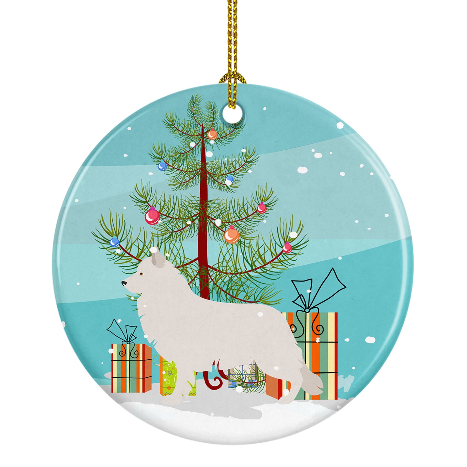 Berger Blanc Suisse Christmas Ceramic Ornament BB8454CO1 - the-store.com