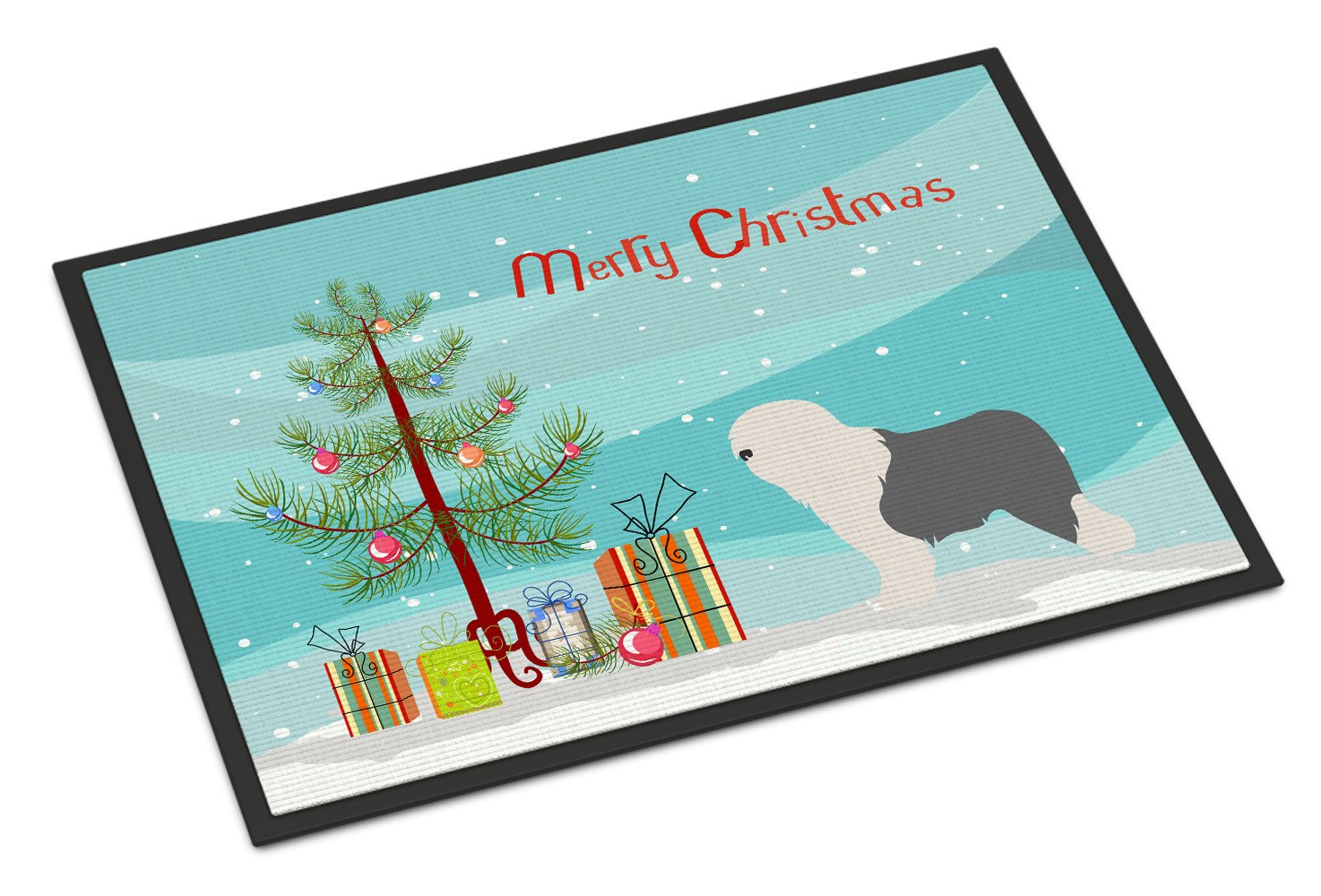 Old English Sheepdog Bobtail Christmas Indoor or Outdoor Mat 24x36 BB8456JMAT by Caroline's Treasures