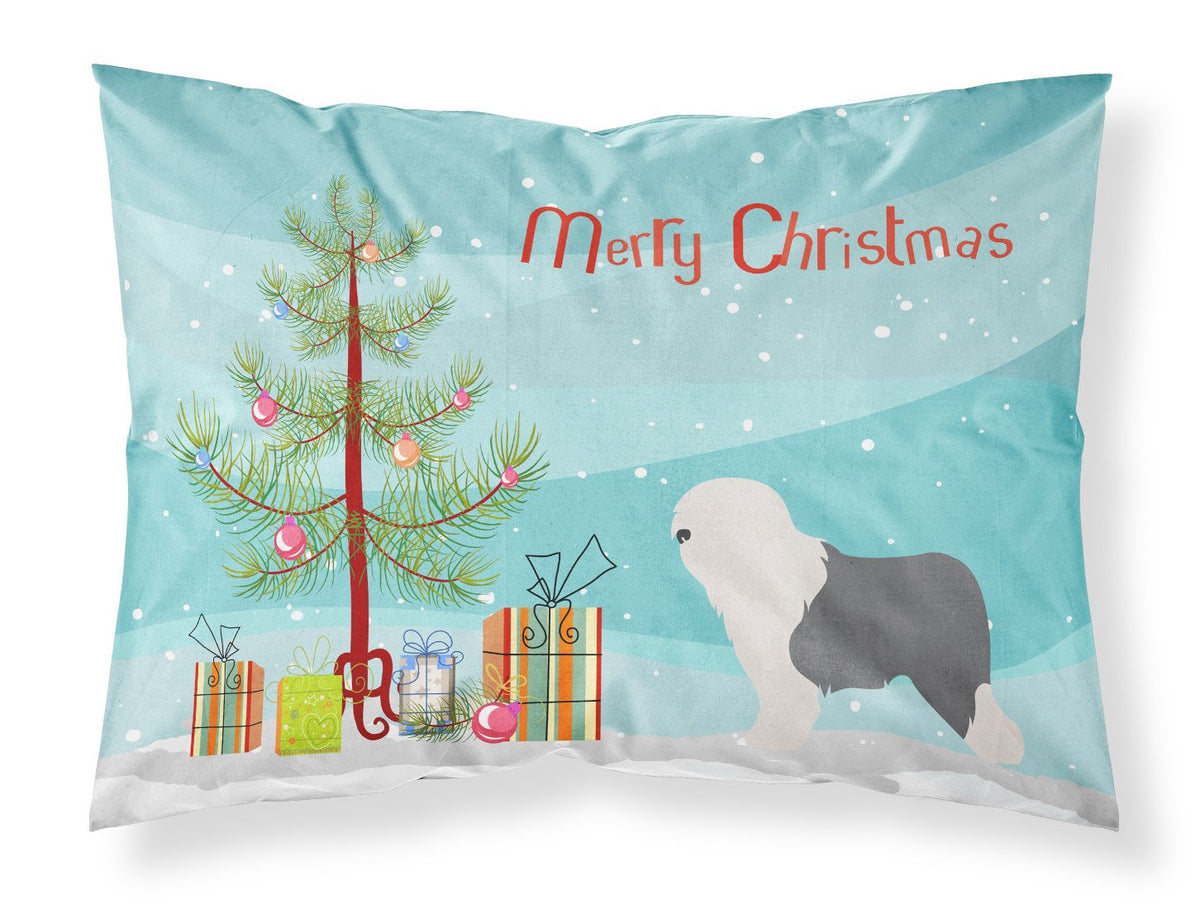 Old English Sheepdog Bobtail Christmas Fabric Standard Pillowcase BB8456PILLOWCASE by Caroline&#39;s Treasures