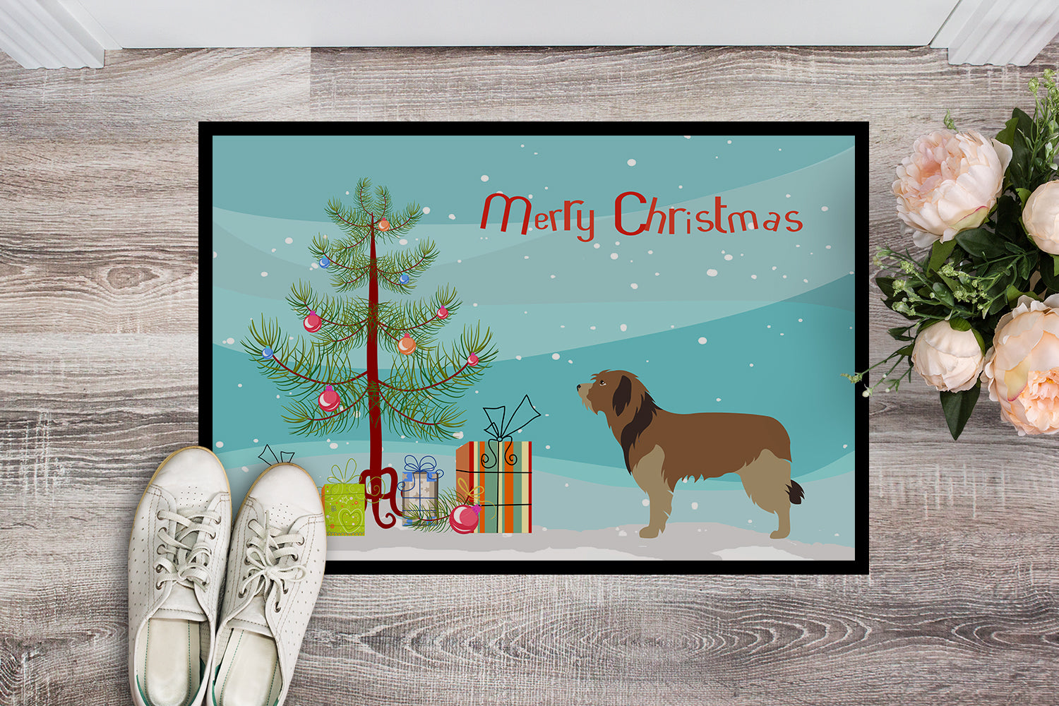 Catalan Sheepdog Christmas Indoor or Outdoor Mat 18x27 BB8457MAT - the-store.com