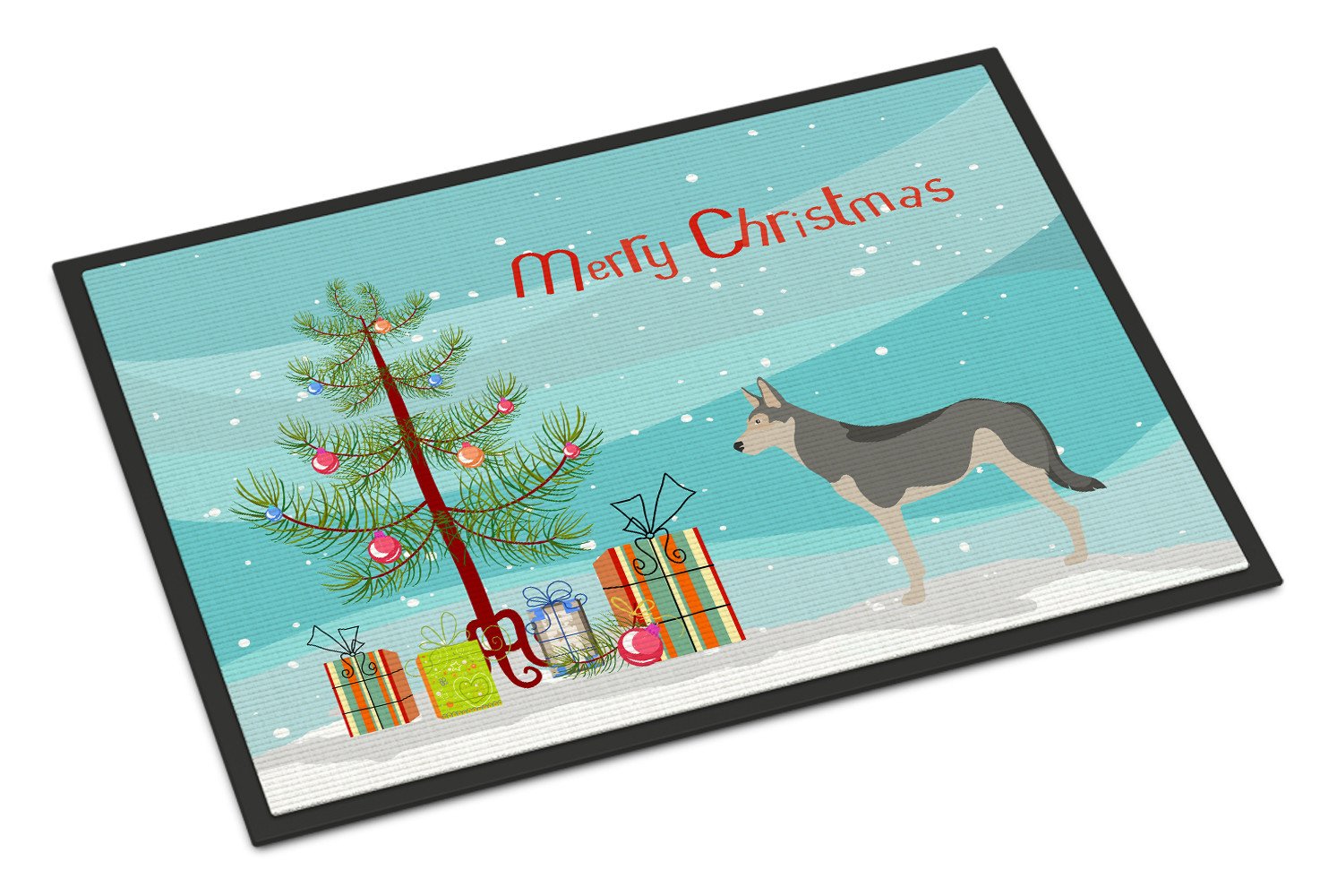 Saarloos Wolfdog Christmas Indoor or Outdoor Mat 24x36 BB8458JMAT by Caroline's Treasures