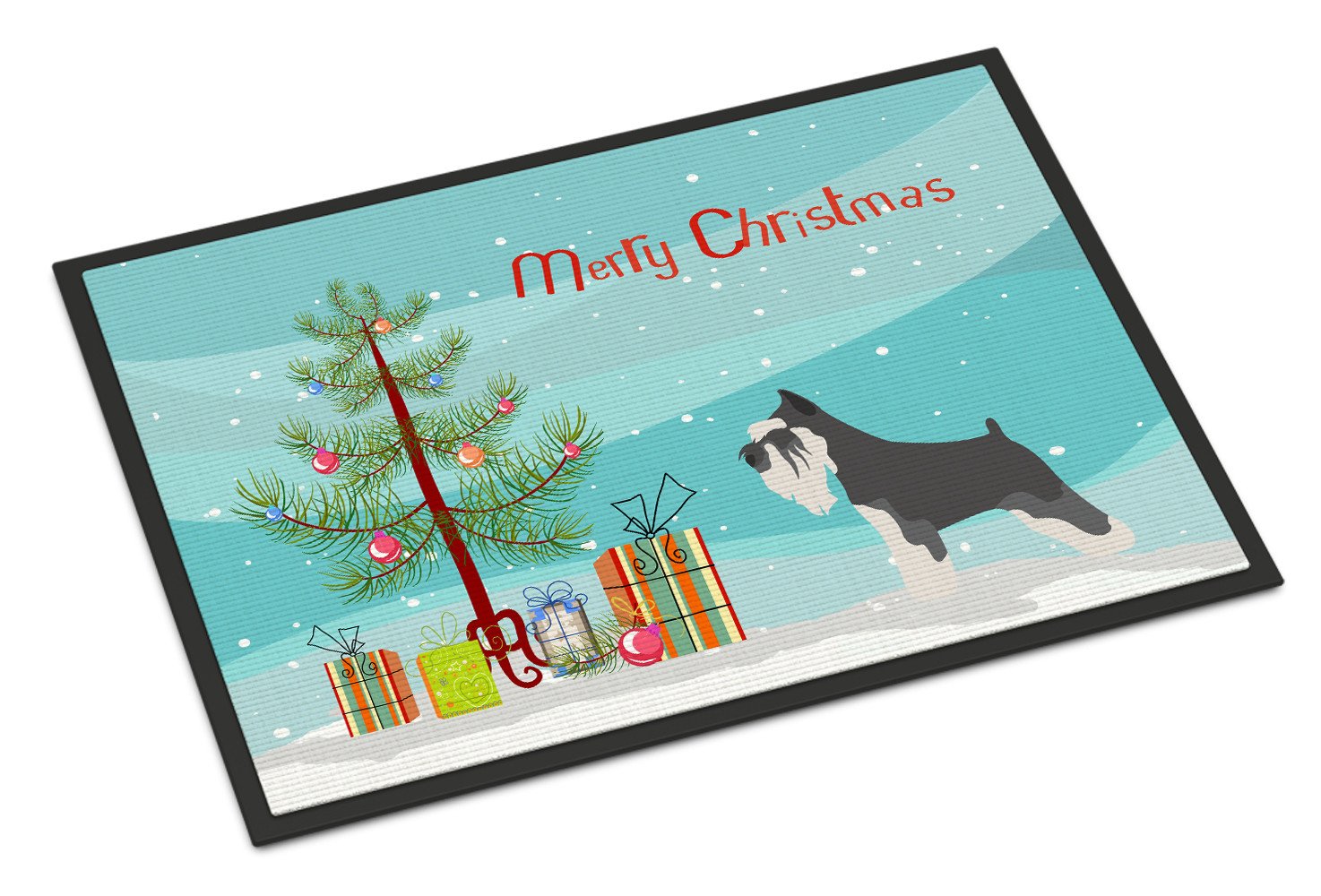 Miniature Schnauzer Christmas Indoor or Outdoor Mat 24x36 BB8460JMAT by Caroline's Treasures