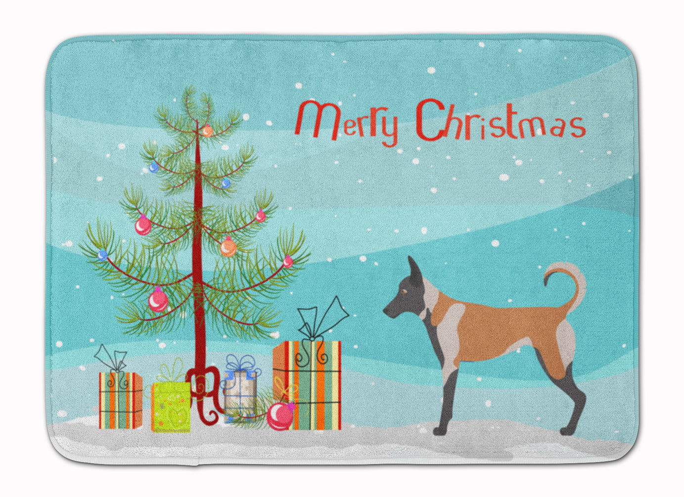 Malinois Christmas Machine Washable Memory Foam Mat BB8461RUG - the-store.com