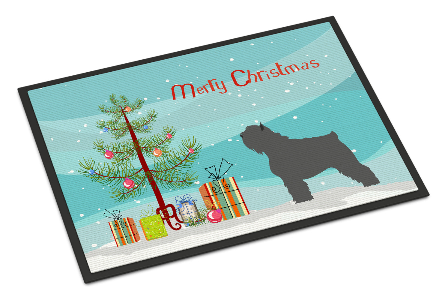 Bouvier des Flandres Christmas Indoor or Outdoor Mat 18x27 BB8464MAT - the-store.com