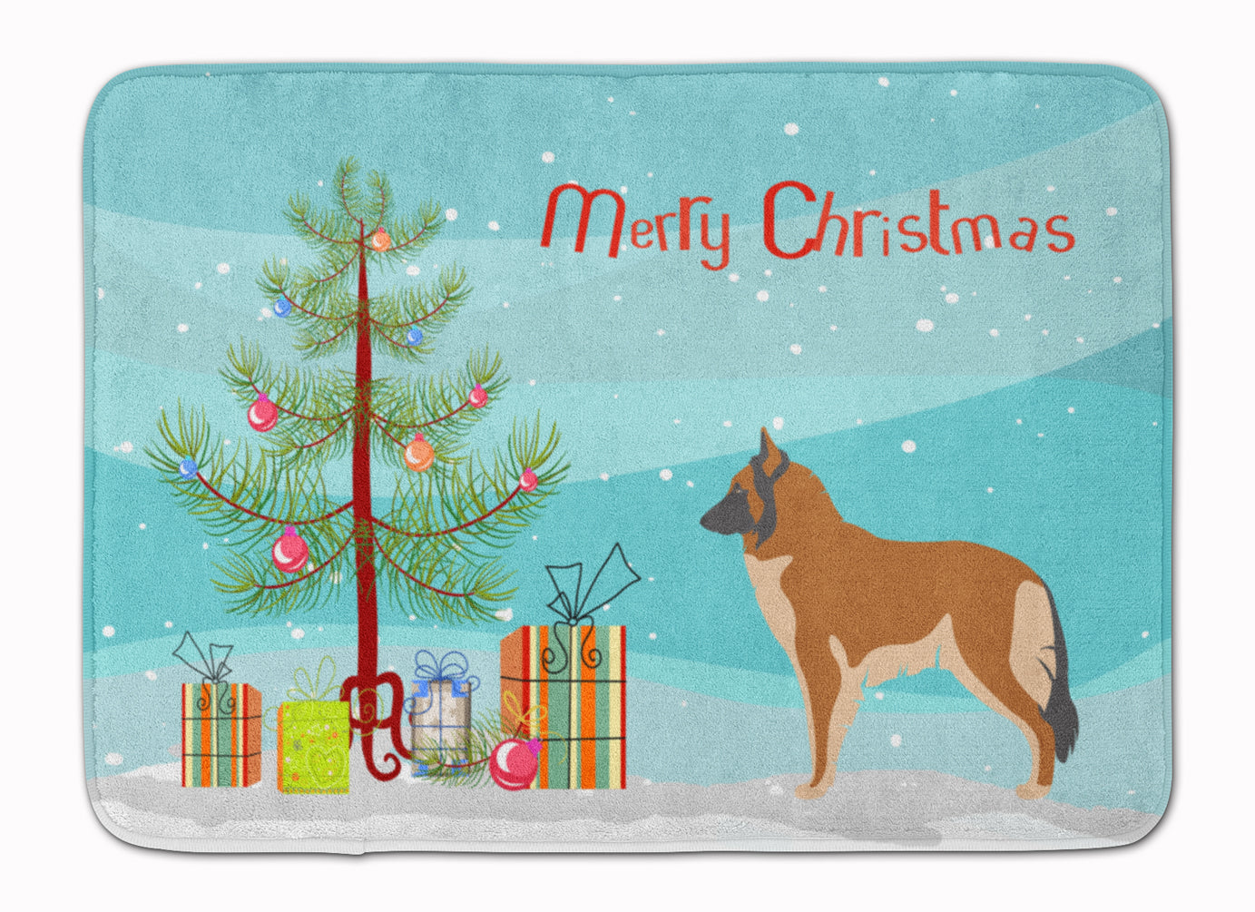 Belgian Tervuren Christmas Machine Washable Memory Foam Mat BB8465RUG - the-store.com