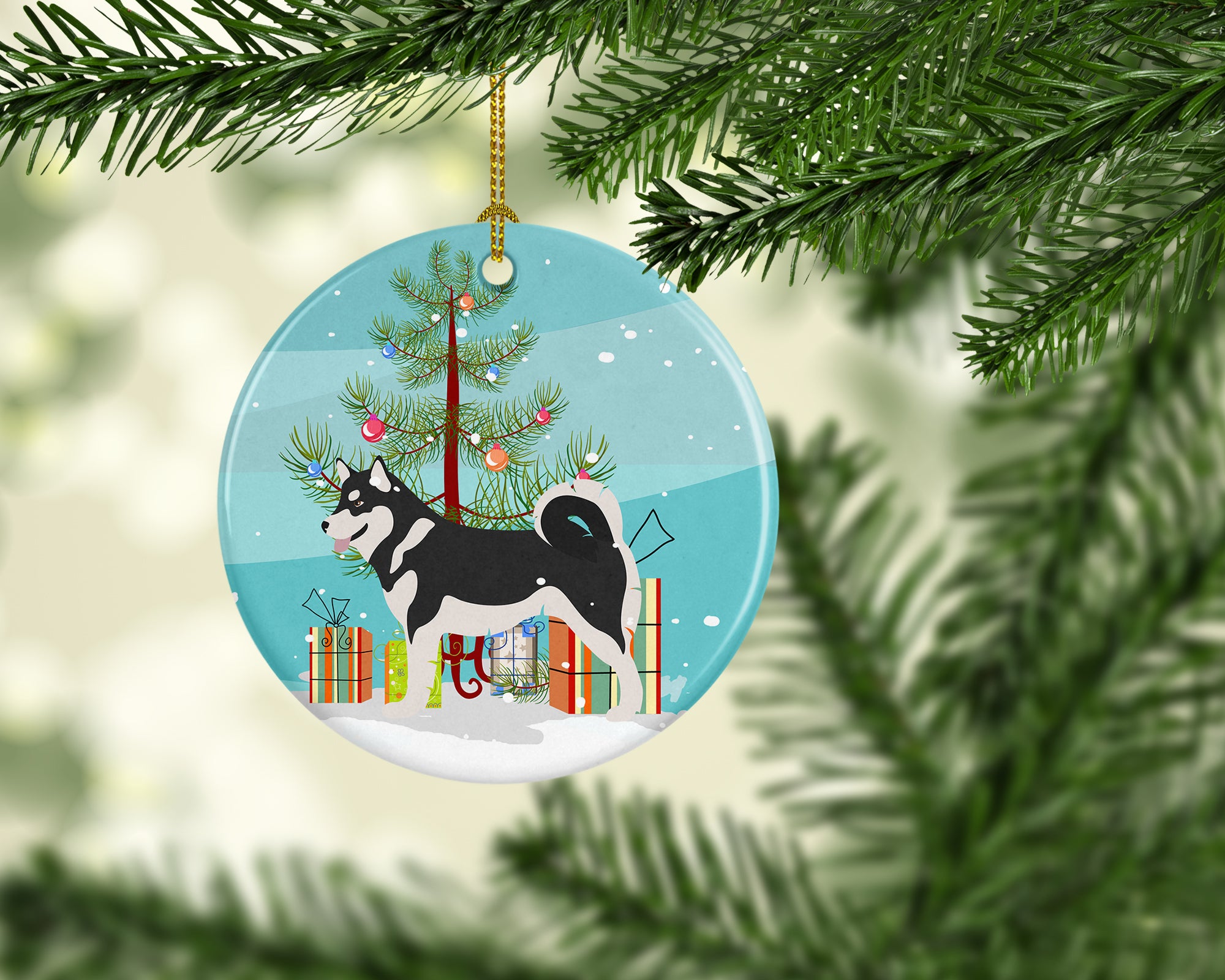 Alaskan Malamute Christmas Ceramic Ornament BB8486CO1 - the-store.com