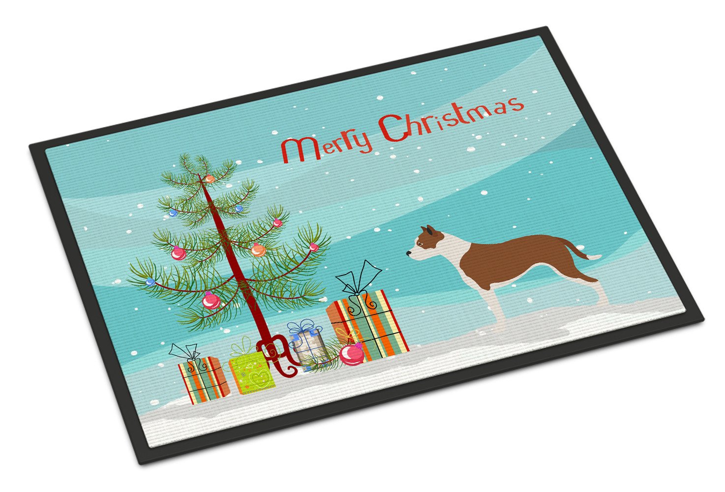 Pit Bull Terrier Christmas Indoor or Outdoor Mat 24x36 BB8487JMAT by Caroline's Treasures