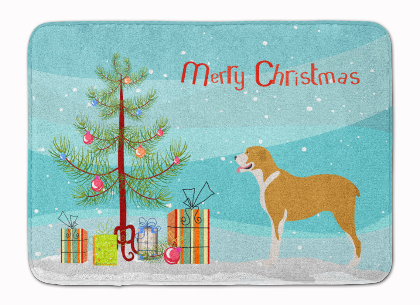 Belgium Mastiff Christmas Machine Washable Memory Foam Mat BB8489RUG - the-store.com