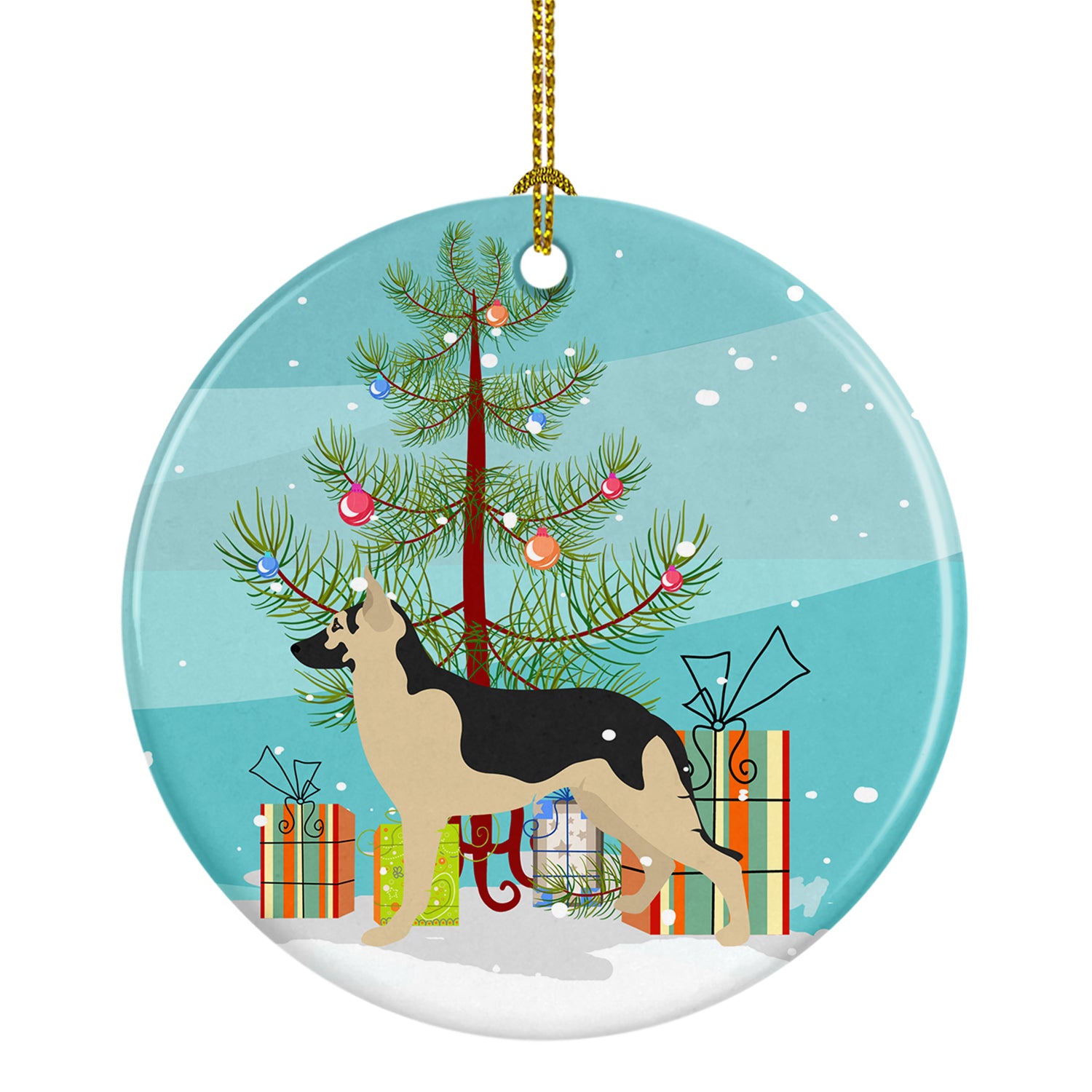 German Shepherd Christmas Ceramic Ornament BB8492CO1 - the-store.com