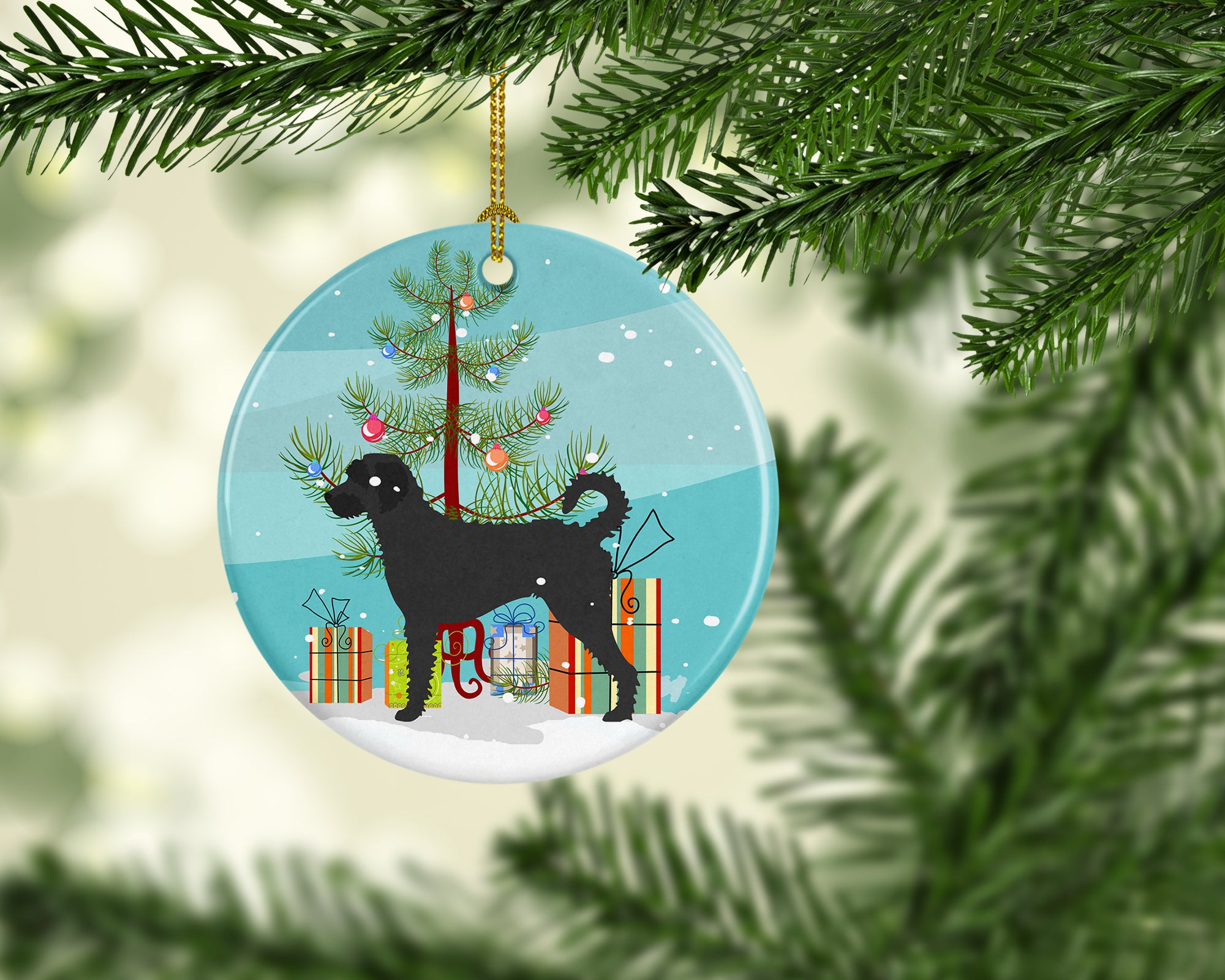 Labradoodle Christmas Ceramic Ornament BB8499CO1 - the-store.com