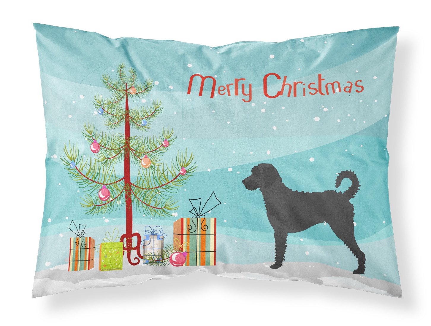 Labradoodle Christmas Fabric Standard Pillowcase BB8499PILLOWCASE by Caroline's Treasures