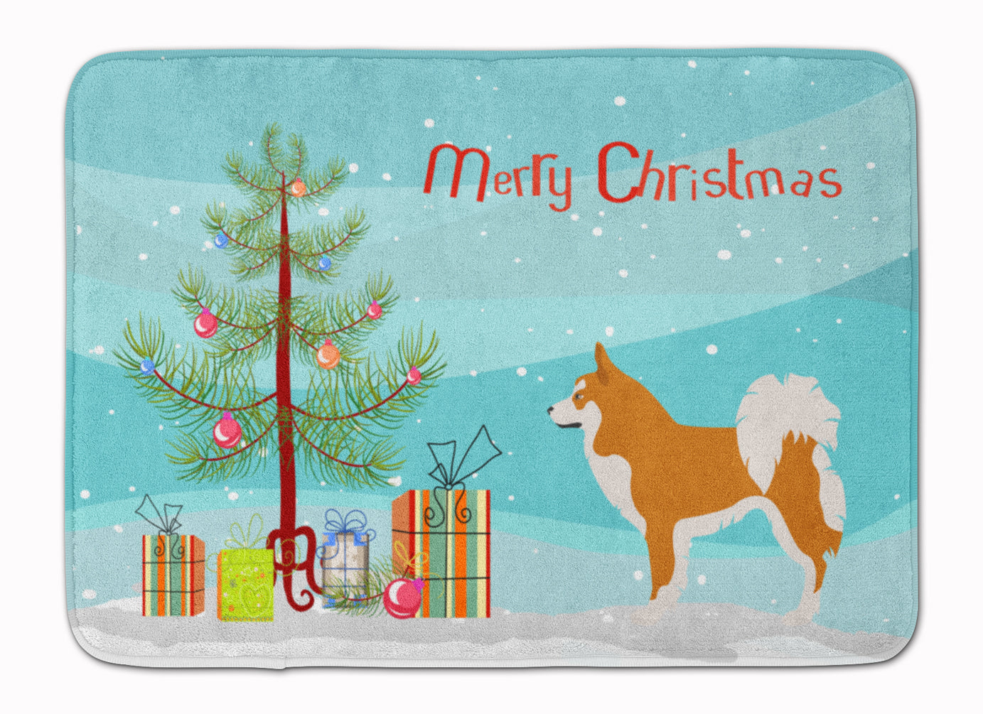 Icelandic Sheepdog Christmas Machine Washable Memory Foam Mat BB8502RUG - the-store.com