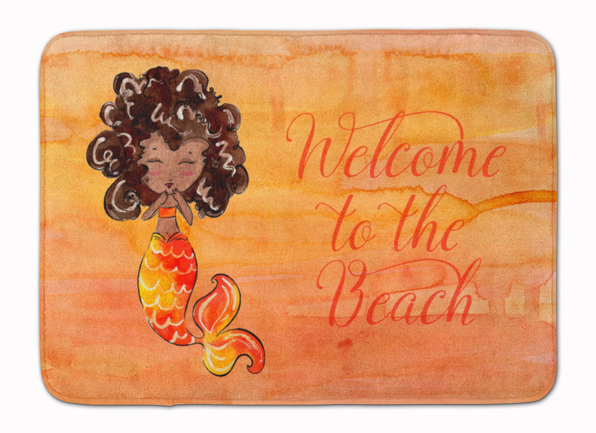 Mermaid Welcome Orange Machine Washable Memory Foam Mat BB8517RUG - the-store.com