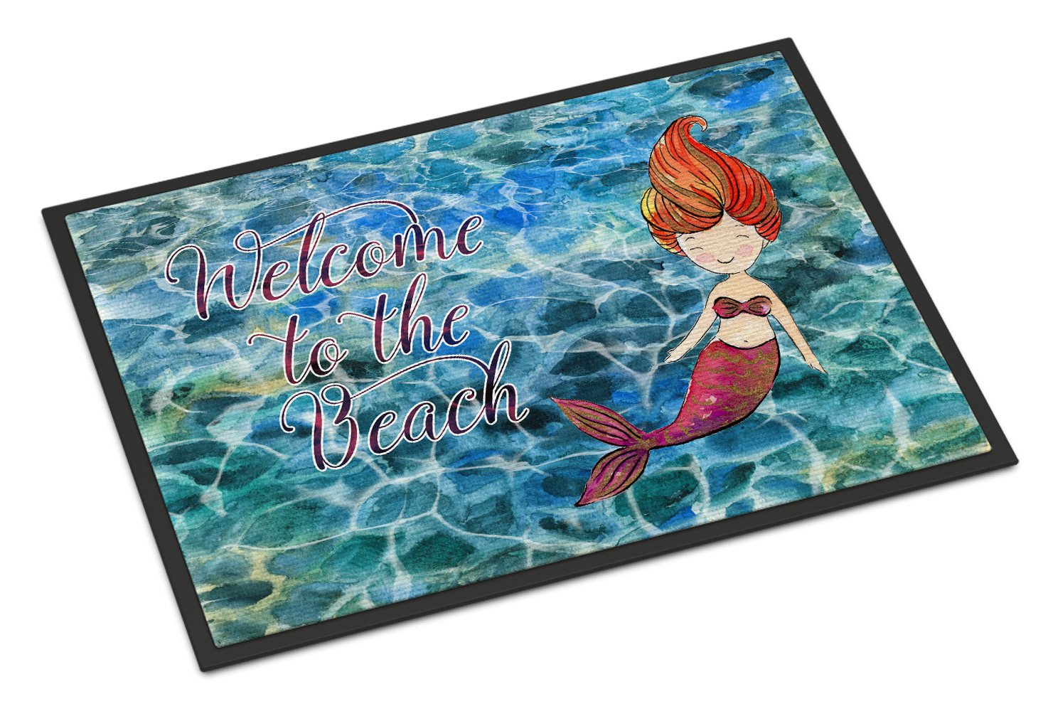 Mermaid Water Welcome Indoor or Outdoor Mat 24x36 BB8521JMAT by Caroline's Treasures