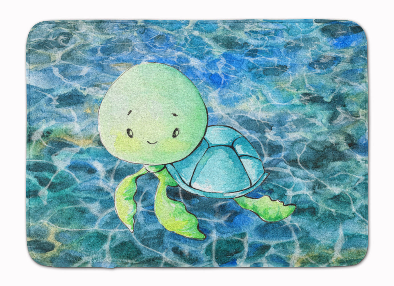 Sea Turtle Machine Washable Memory Foam Mat BB8525RUG - the-store.com