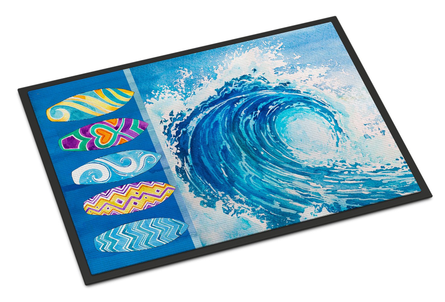 Surf Boards and Wave Indoor or Outdoor Mat 24x36 BB8528JMAT by Caroline's Treasures