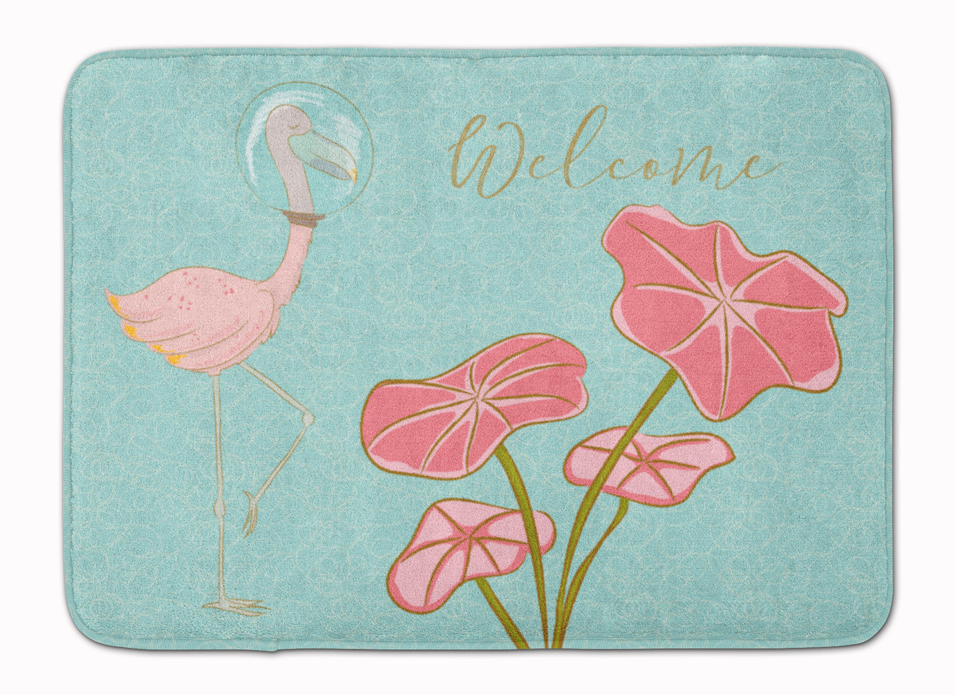 Flamingo Welcome Machine Washable Memory Foam Mat BB8532RUG - the-store.com