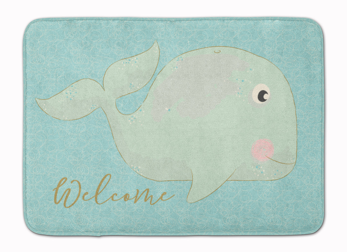 Whale Welcome Machine Washable Memory Foam Mat BB8533RUG - the-store.com