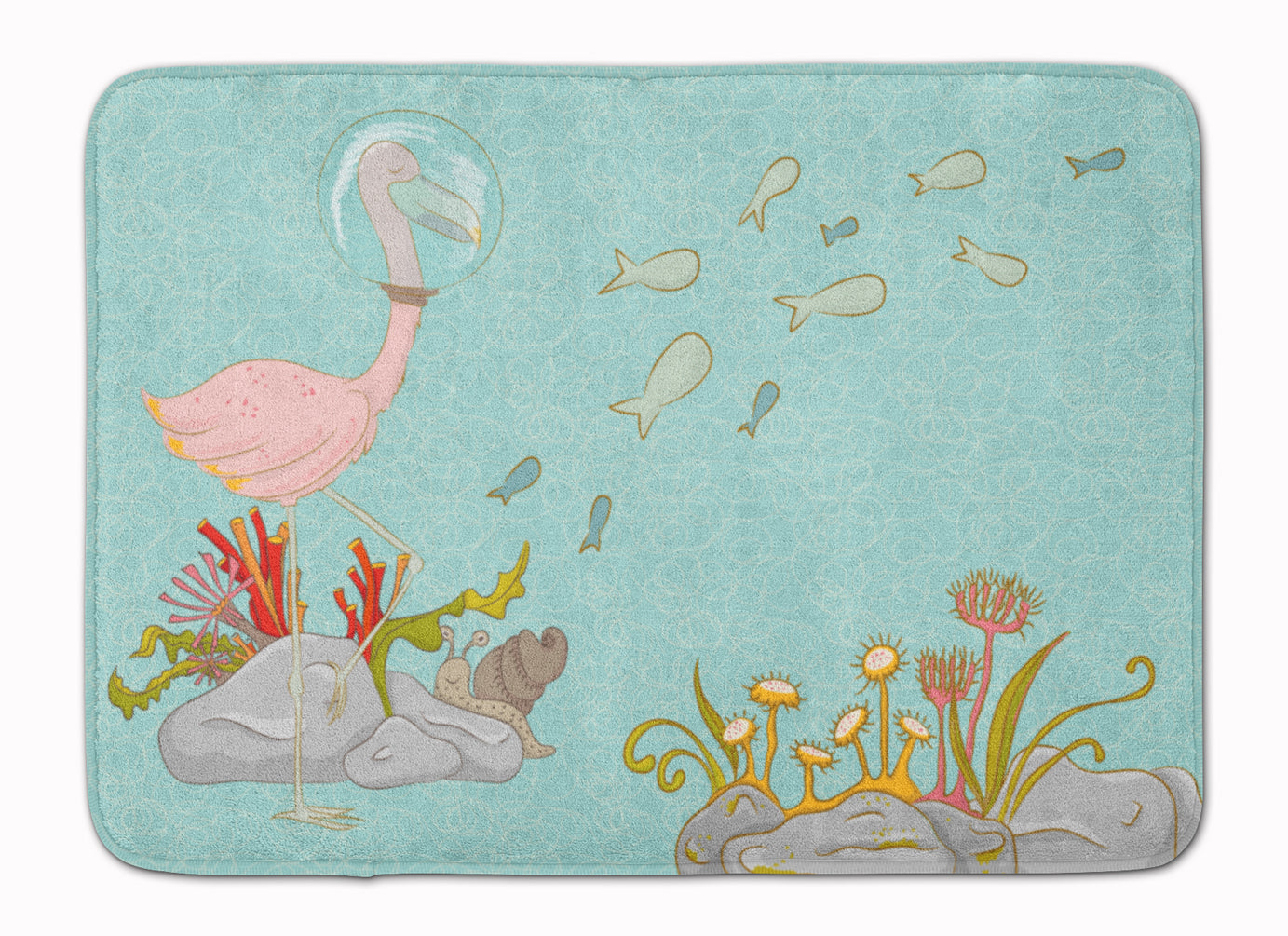 Flamingo Underwater Machine Washable Memory Foam Mat BB8535RUG - the-store.com