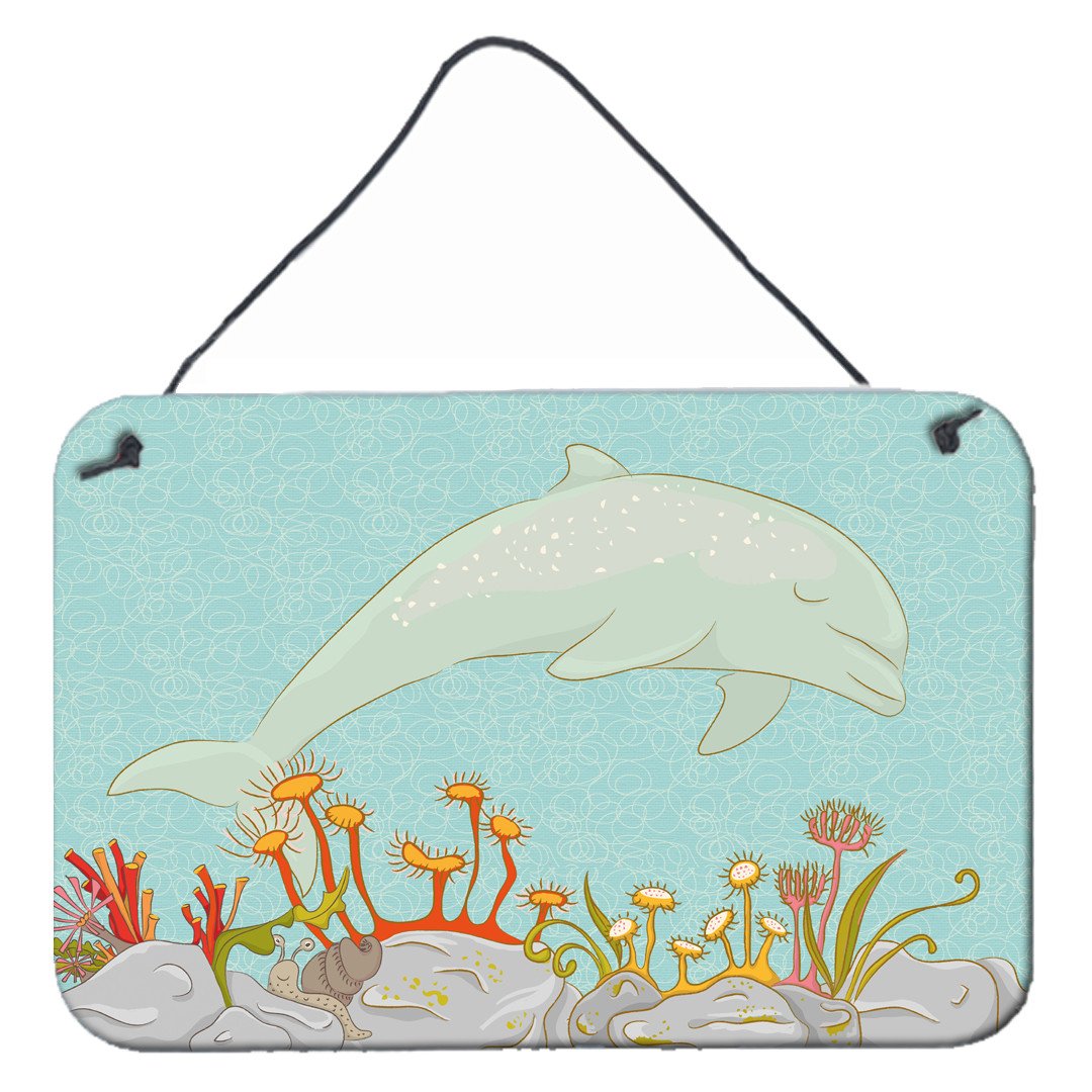 Dolphin Underwater Scene Wall or Door Hanging Prints BB8537DS812 by Caroline's Treasures