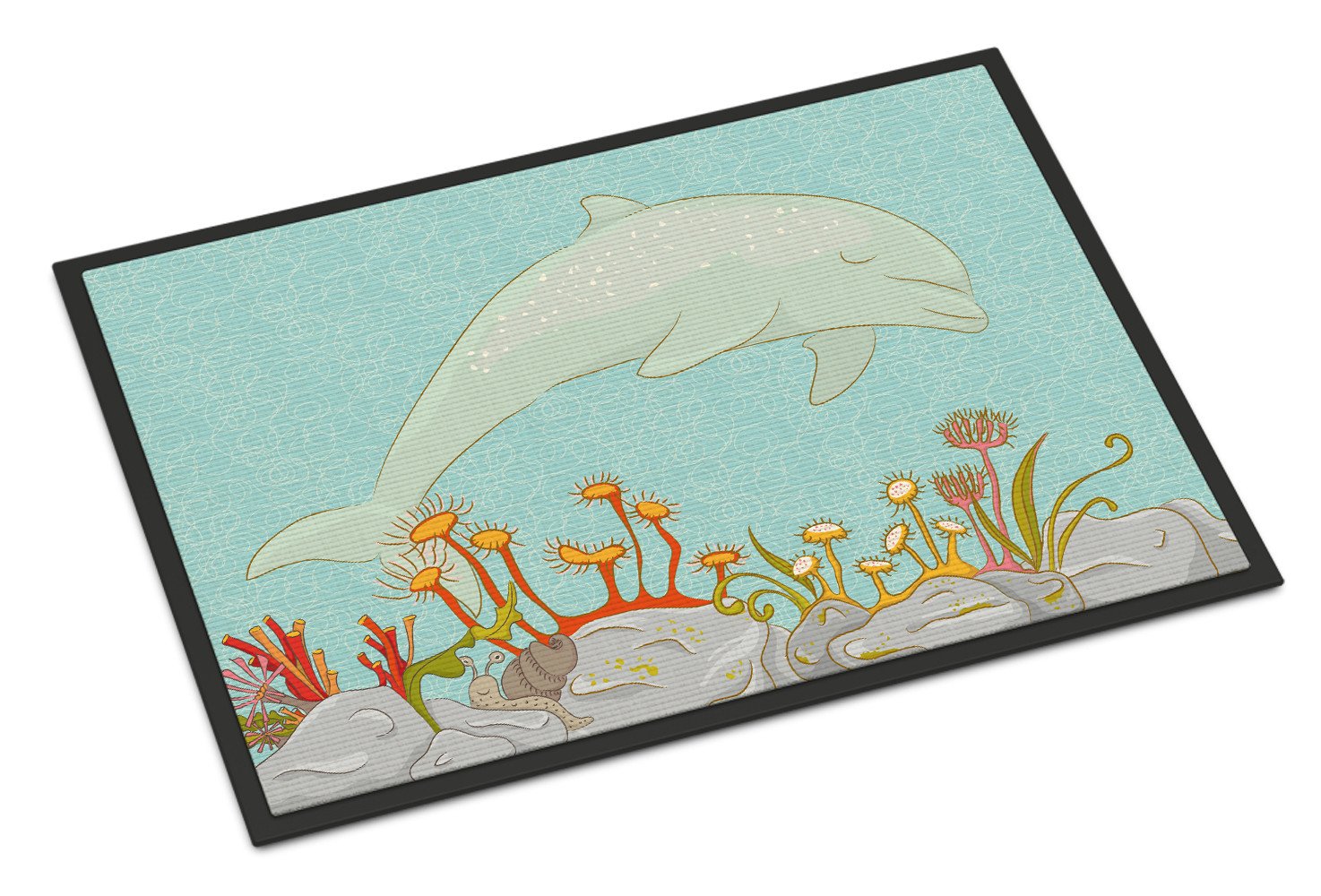 Dolphin Underwater Scene Indoor or Outdoor Mat 24x36 BB8537JMAT by Caroline's Treasures