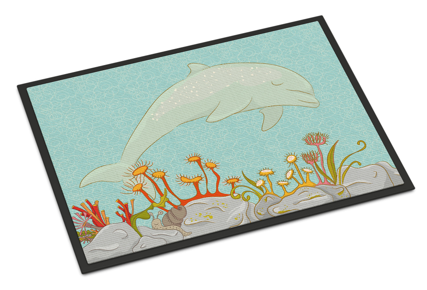 Dolphin Underwater Scene Indoor or Outdoor Mat 18x27 BB8537MAT - the-store.com