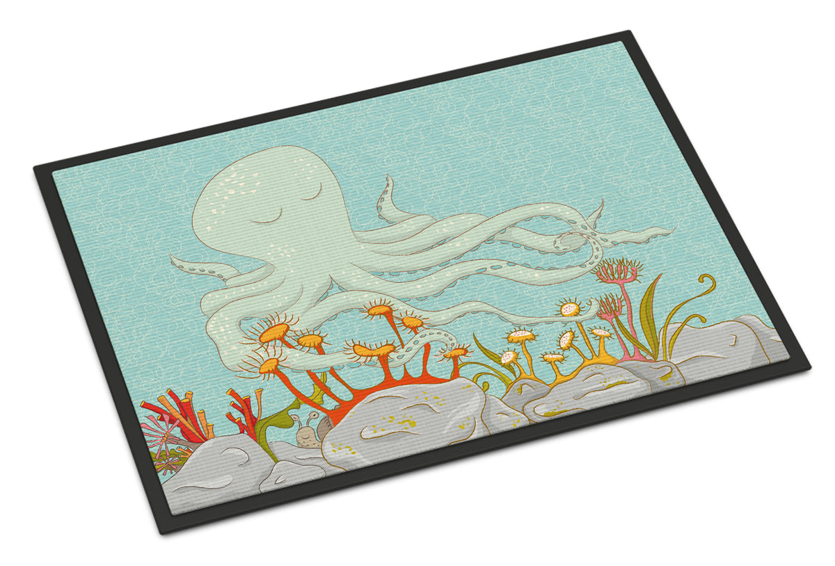 Octopus Underwater Scene Indoor or Outdoor Mat 18x27 BB8538MAT - the-store.com