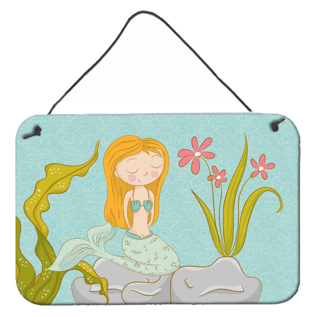 Mermaid Underwater Scene Wall or Door Hanging Prints BB8539DS812 by Caroline&#39;s Treasures