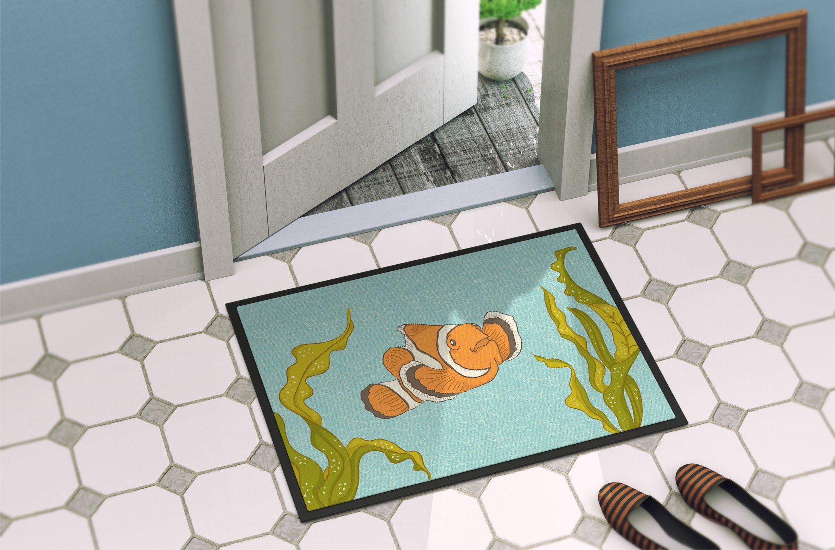 Clown Fish Indoor or Outdoor Mat 24x36 BB8543JMAT by Caroline's Treasures