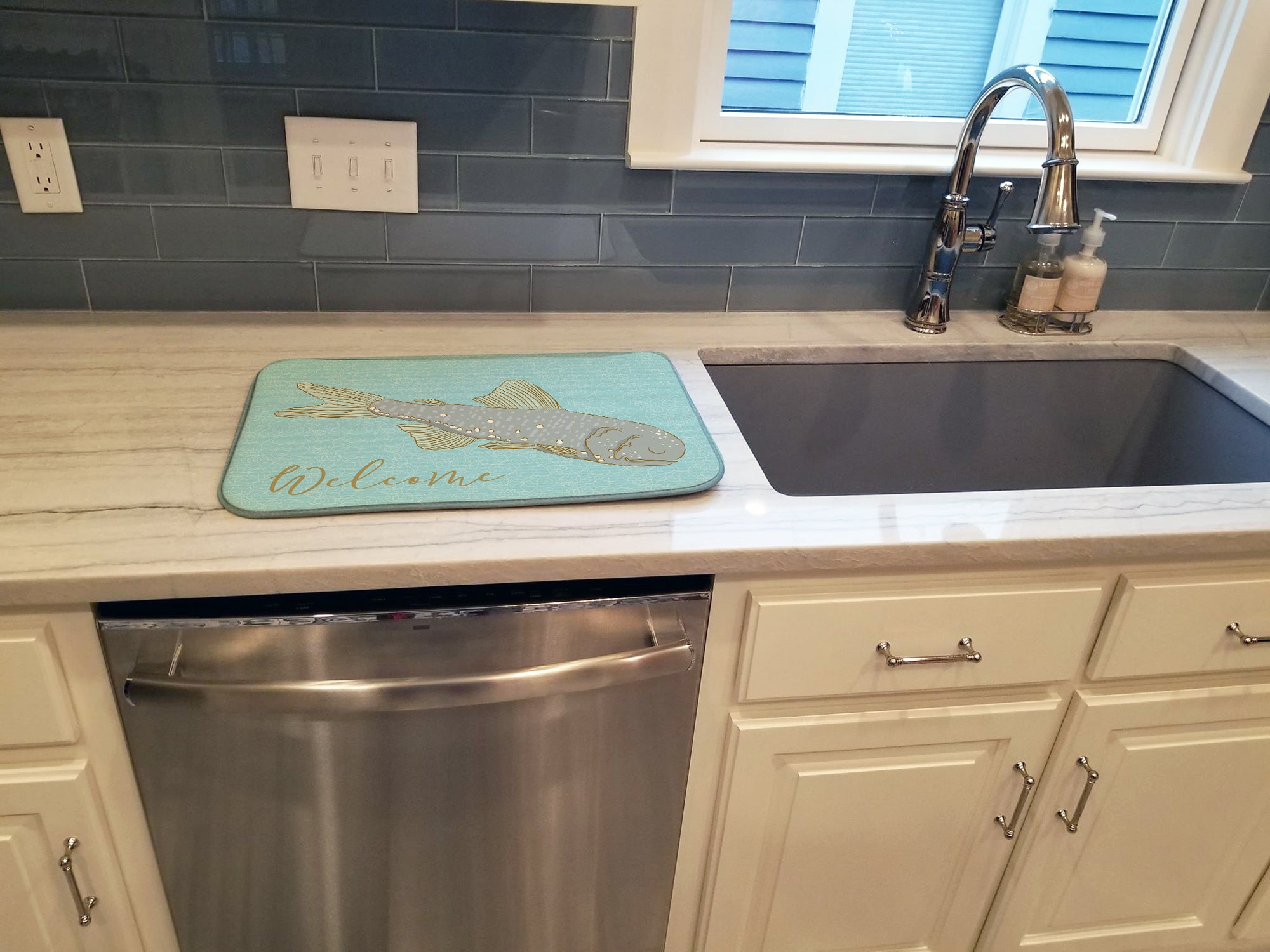 Fish Welcome Dish Drying Mat BB8550DDM  the-store.com.