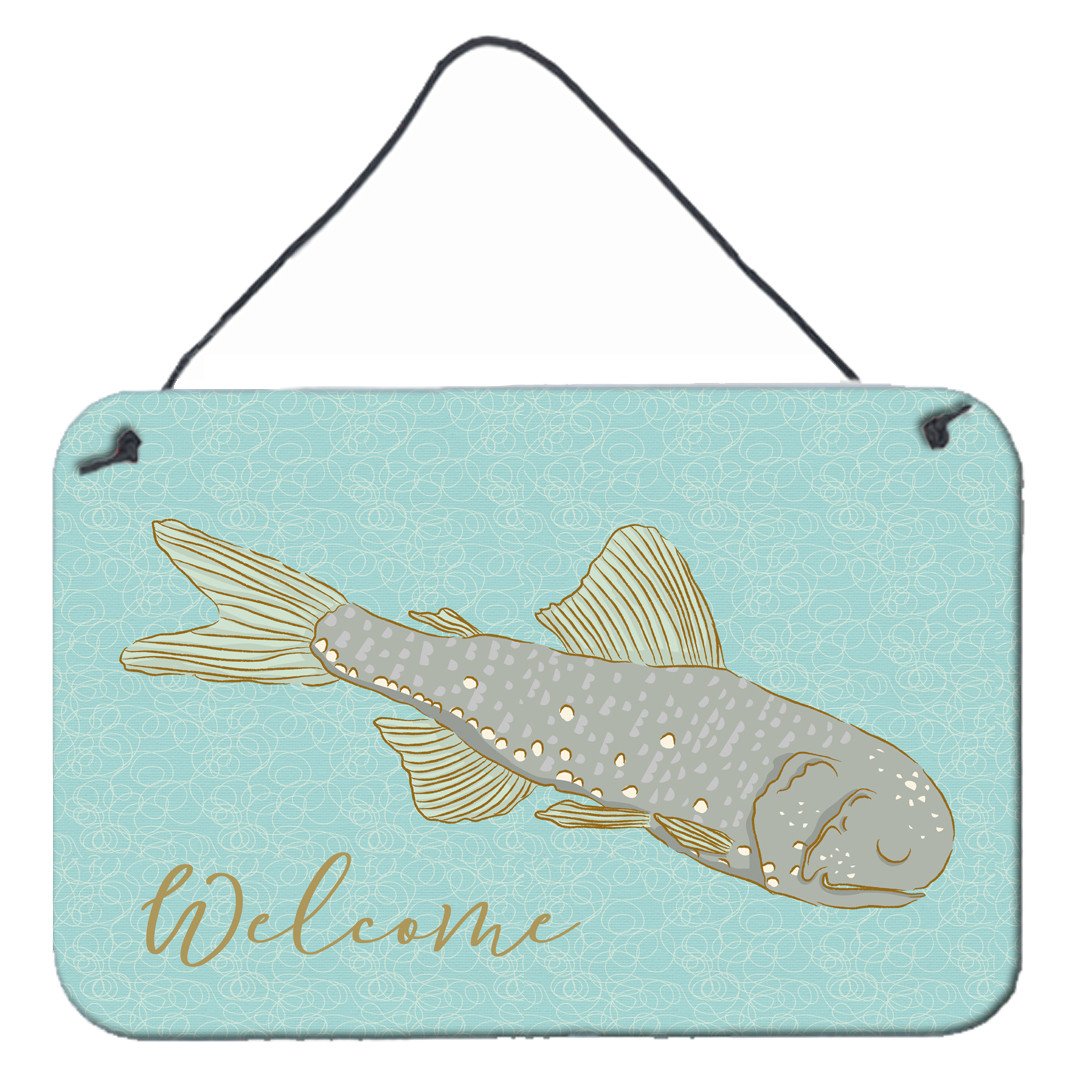 Fish Welcome Wall or Door Hanging Prints BB8550DS812 by Caroline's Treasures