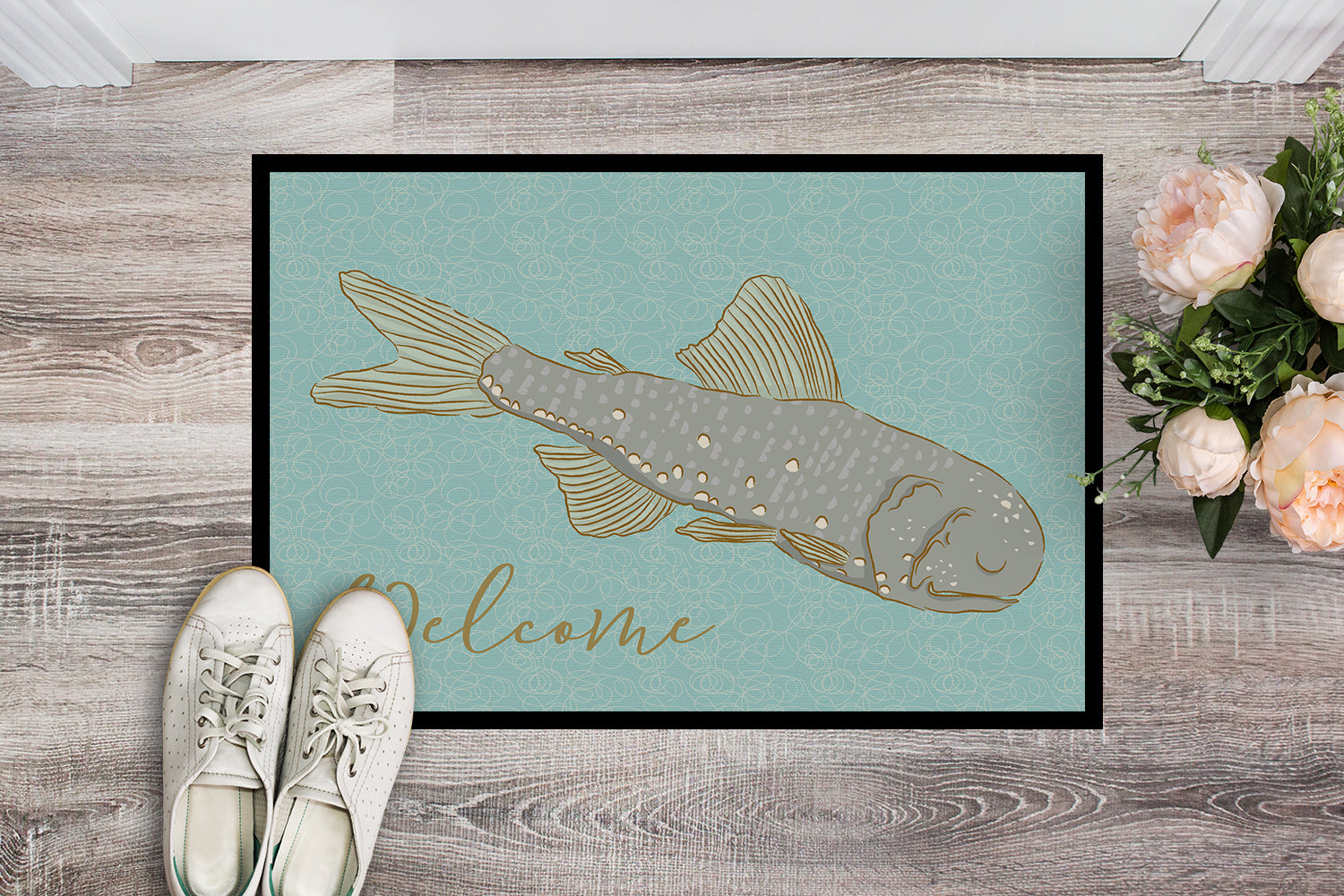 Fish Welcome Indoor or Outdoor Mat 18x27 BB8550MAT - the-store.com