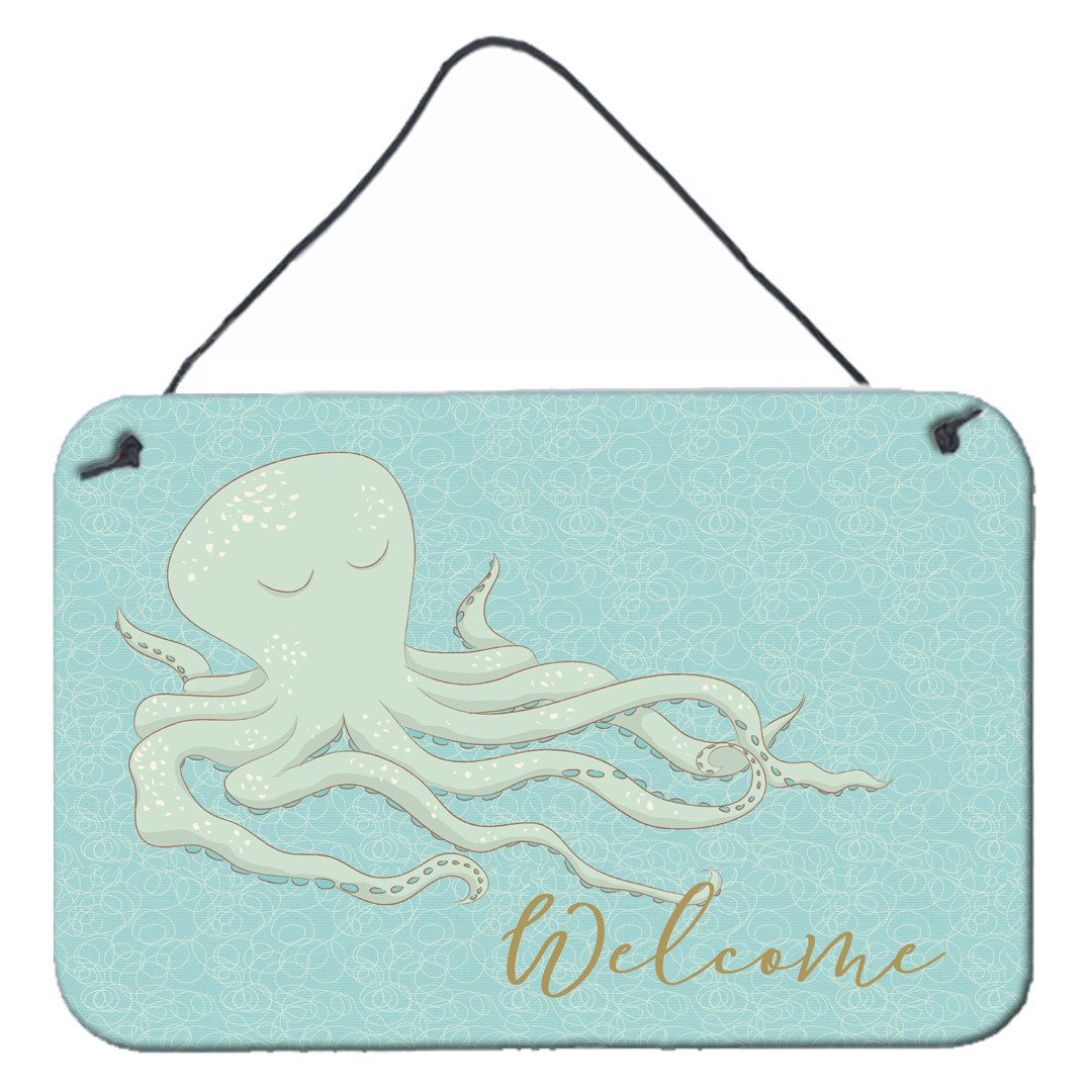 Octopus Welcome Wall or Door Hanging Prints BB8553DS812 by Caroline's Treasures