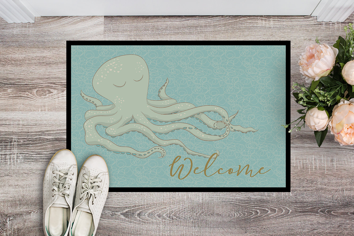 Octopus Welcome Indoor or Outdoor Mat 18x27 BB8553MAT - the-store.com